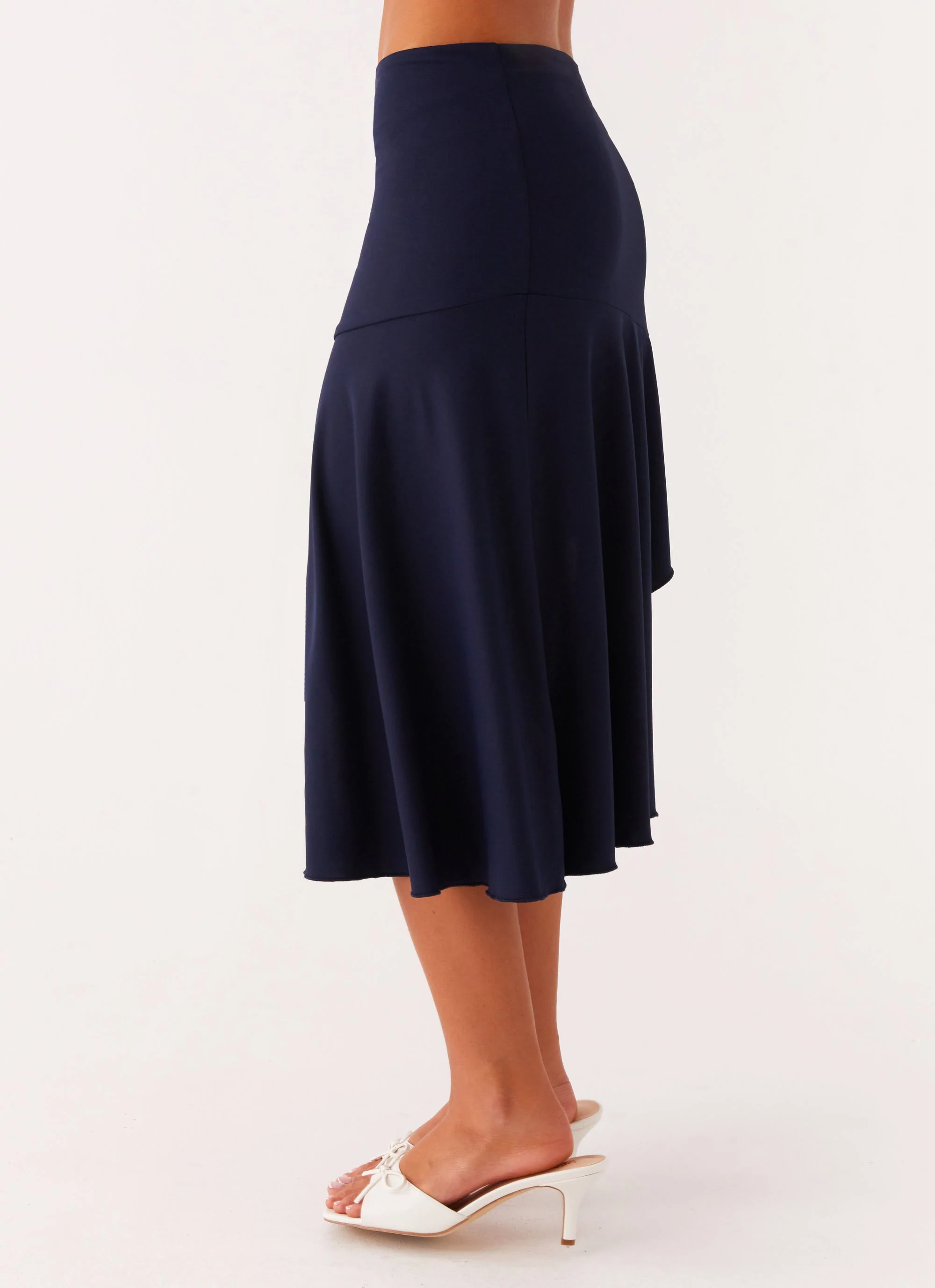 Viola Midi Skirt - Navy - Image 5