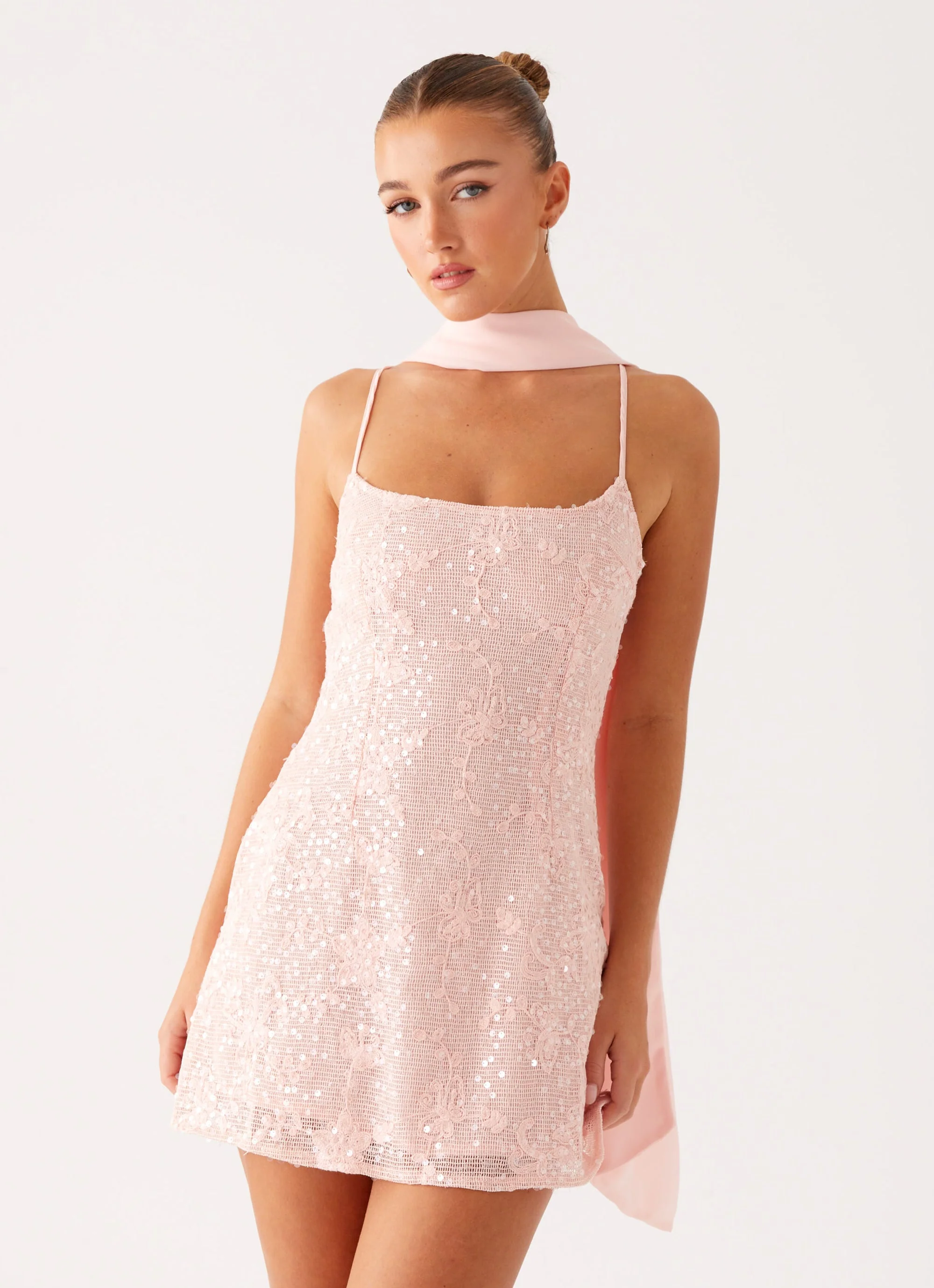 Vision Sequin Mini Dress - Pink - Image 2