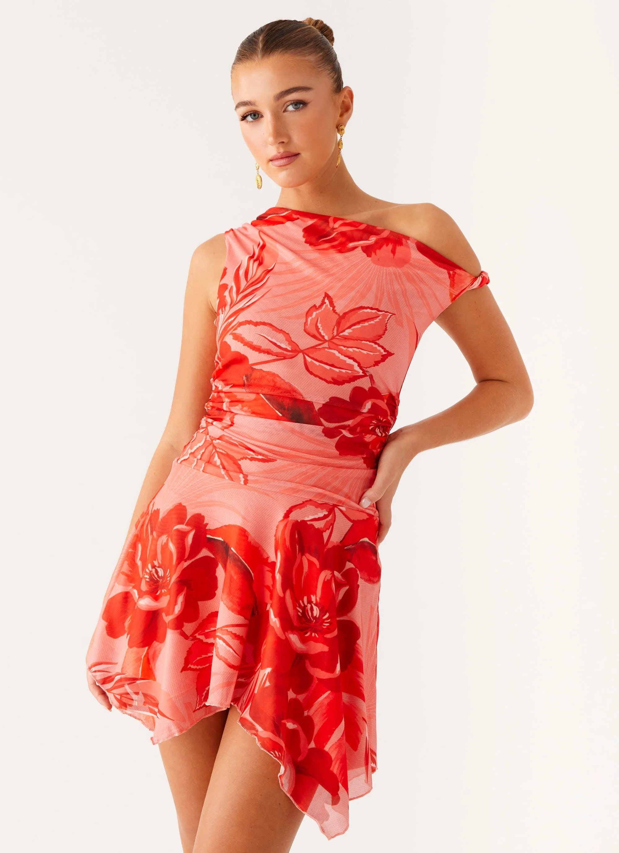 Wade Mini Dress - Sicily Sunsets Print - Image 5