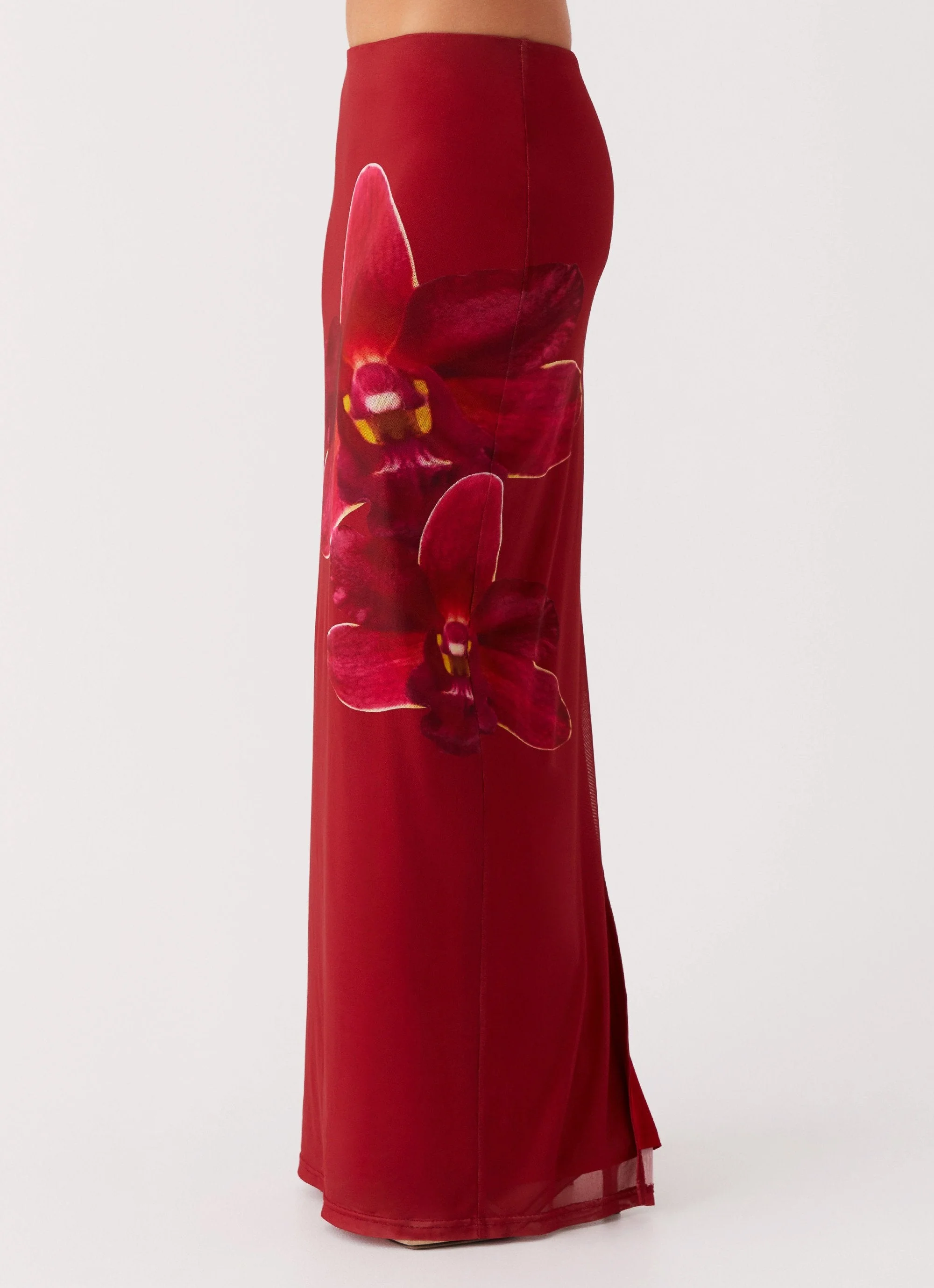 Waiting For Dawn Mesh Maxi Skirt - Rosa - Image 3
