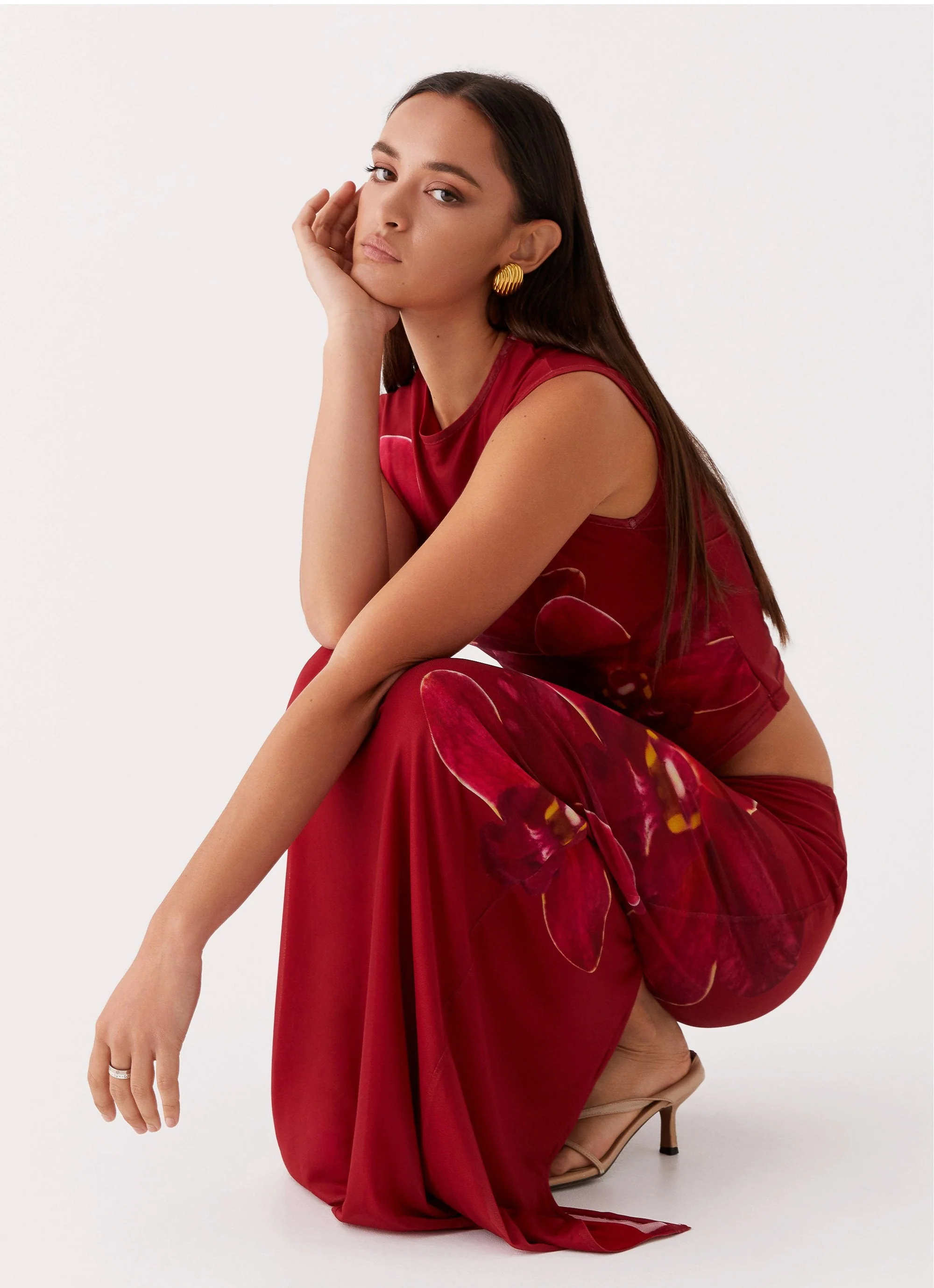 Waiting For Dawn Mesh Maxi Skirt - Rosa - Image 6