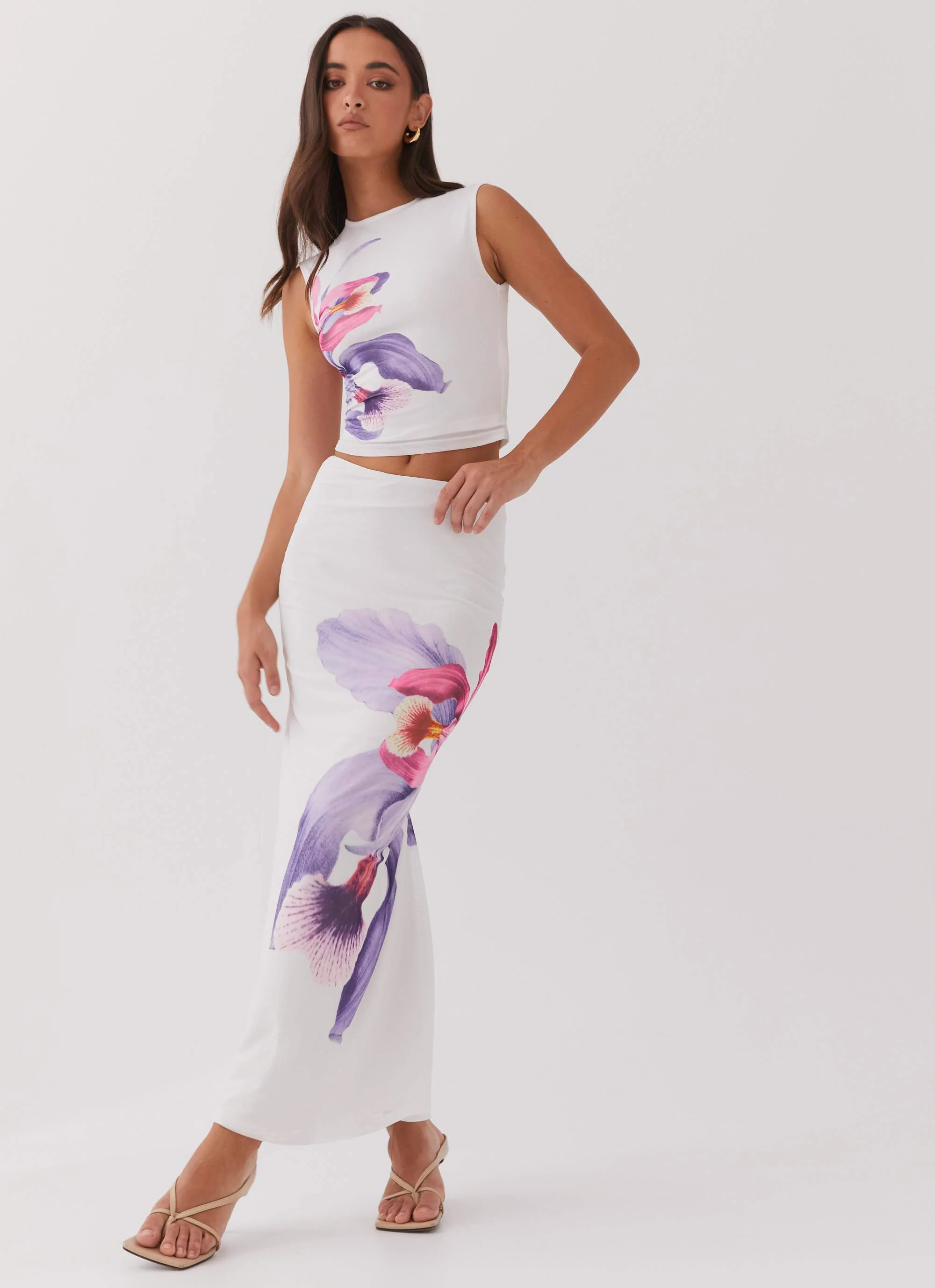 Waiting For Dawn Mesh Maxi Skirt - White
