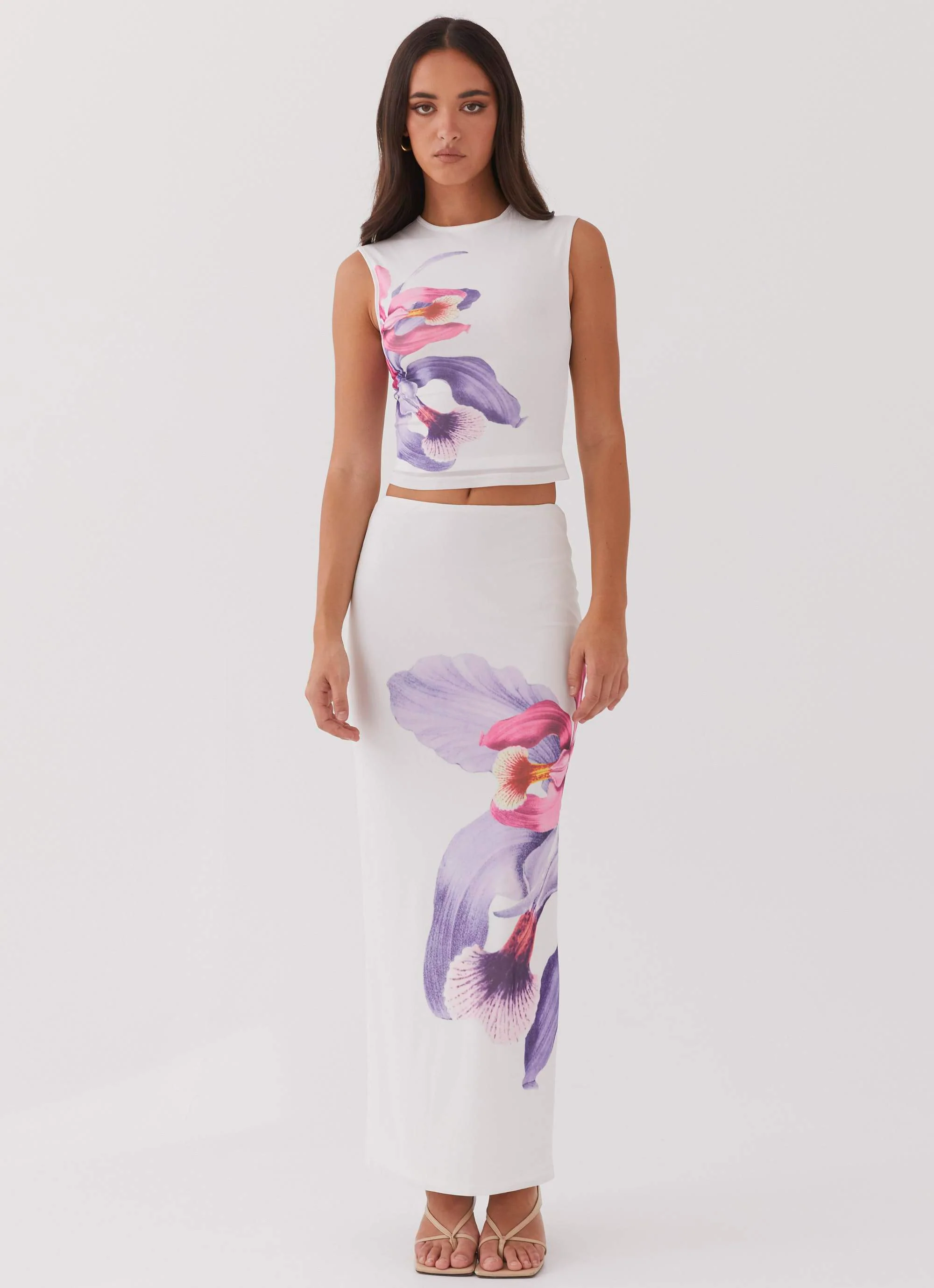 Waiting For Dawn Mesh Maxi Skirt - White - Image 2