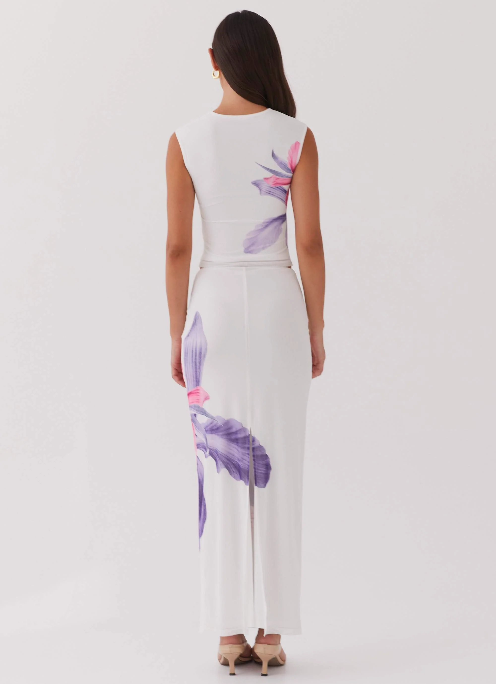 Waiting For Dawn Mesh Maxi Skirt - White - Image 5