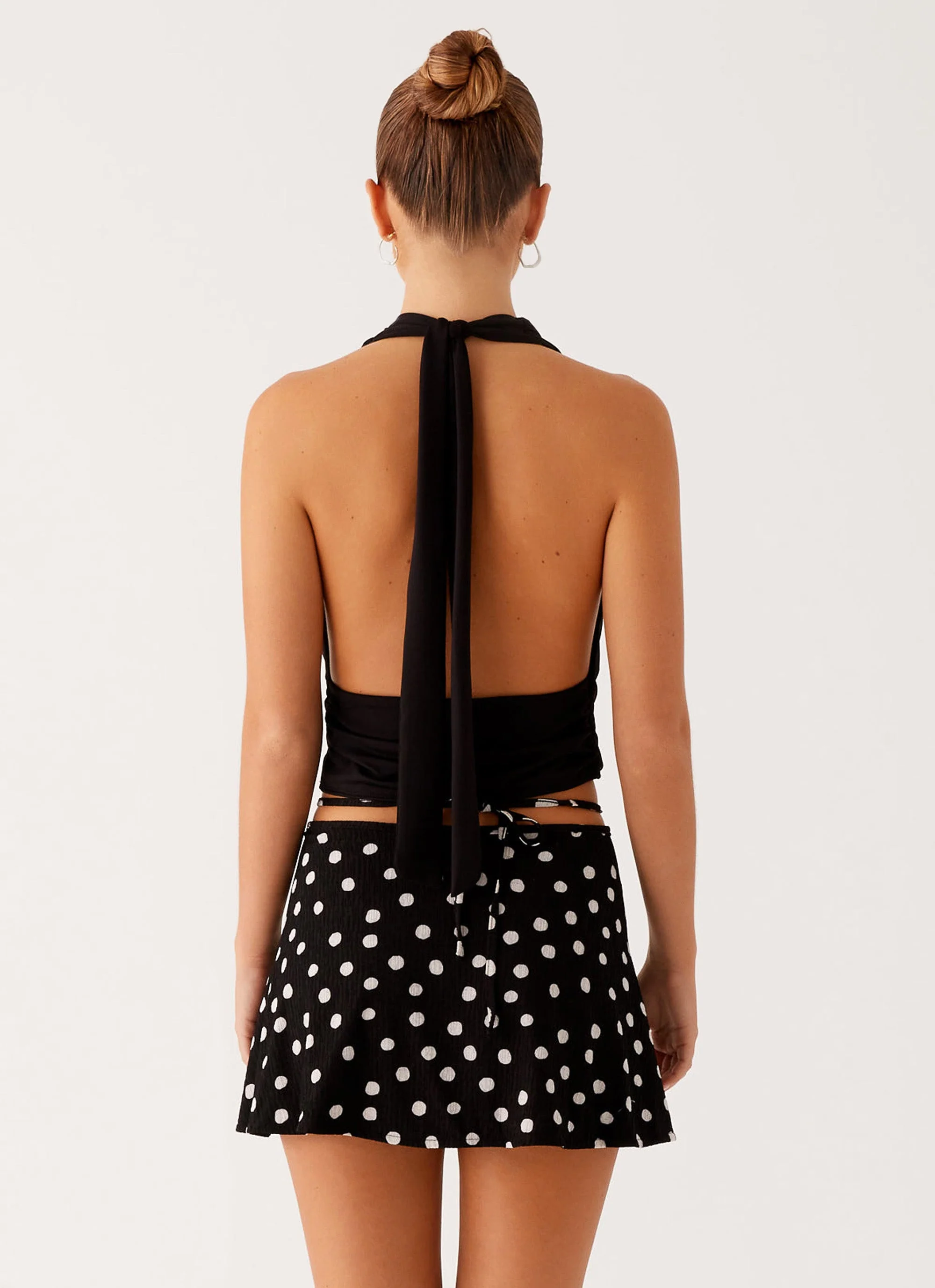 Walker Mini Skirt - Black Polka Dot - Image 5