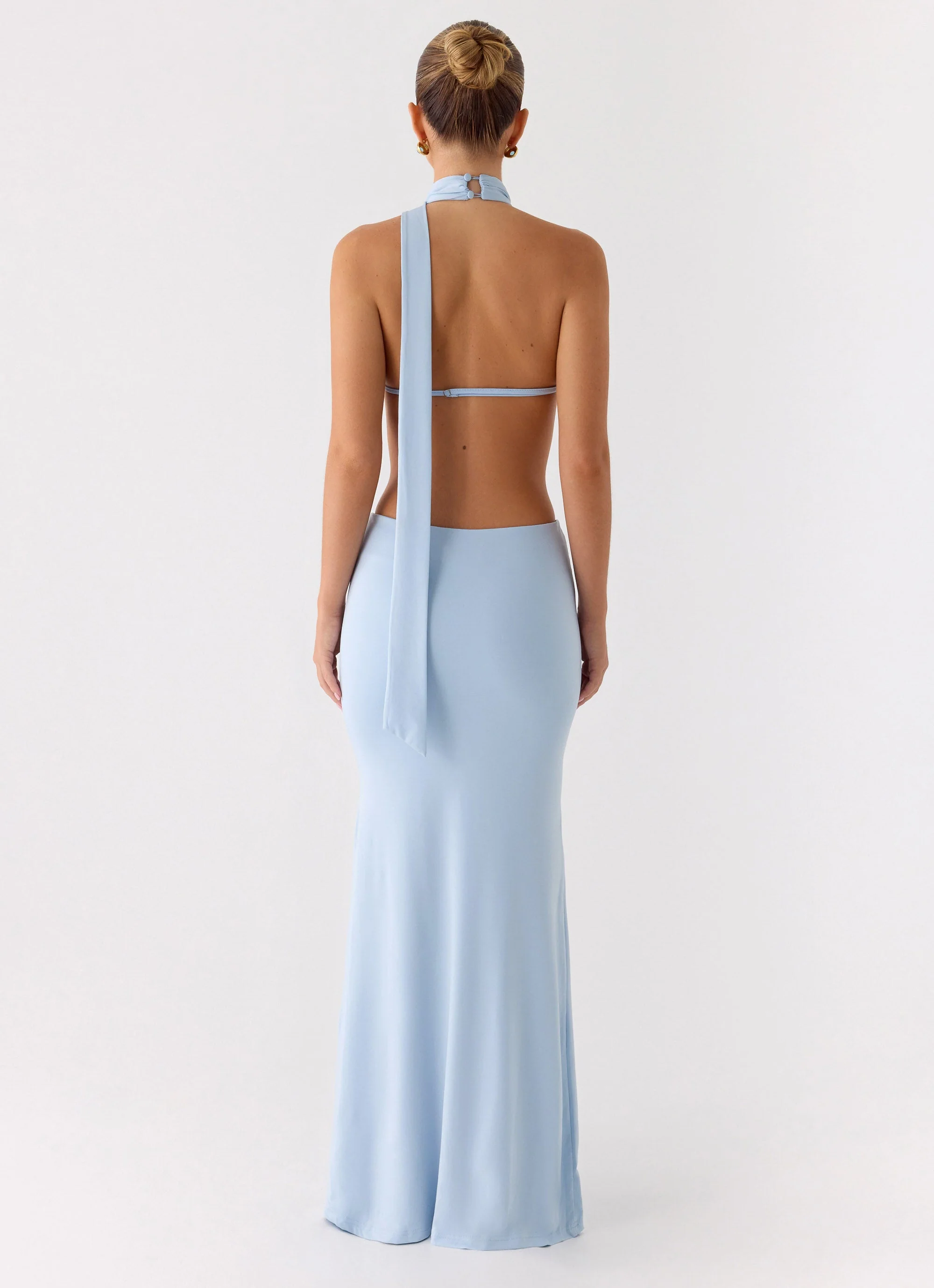Warning Signs Maxi Dress - Blue - Image 4