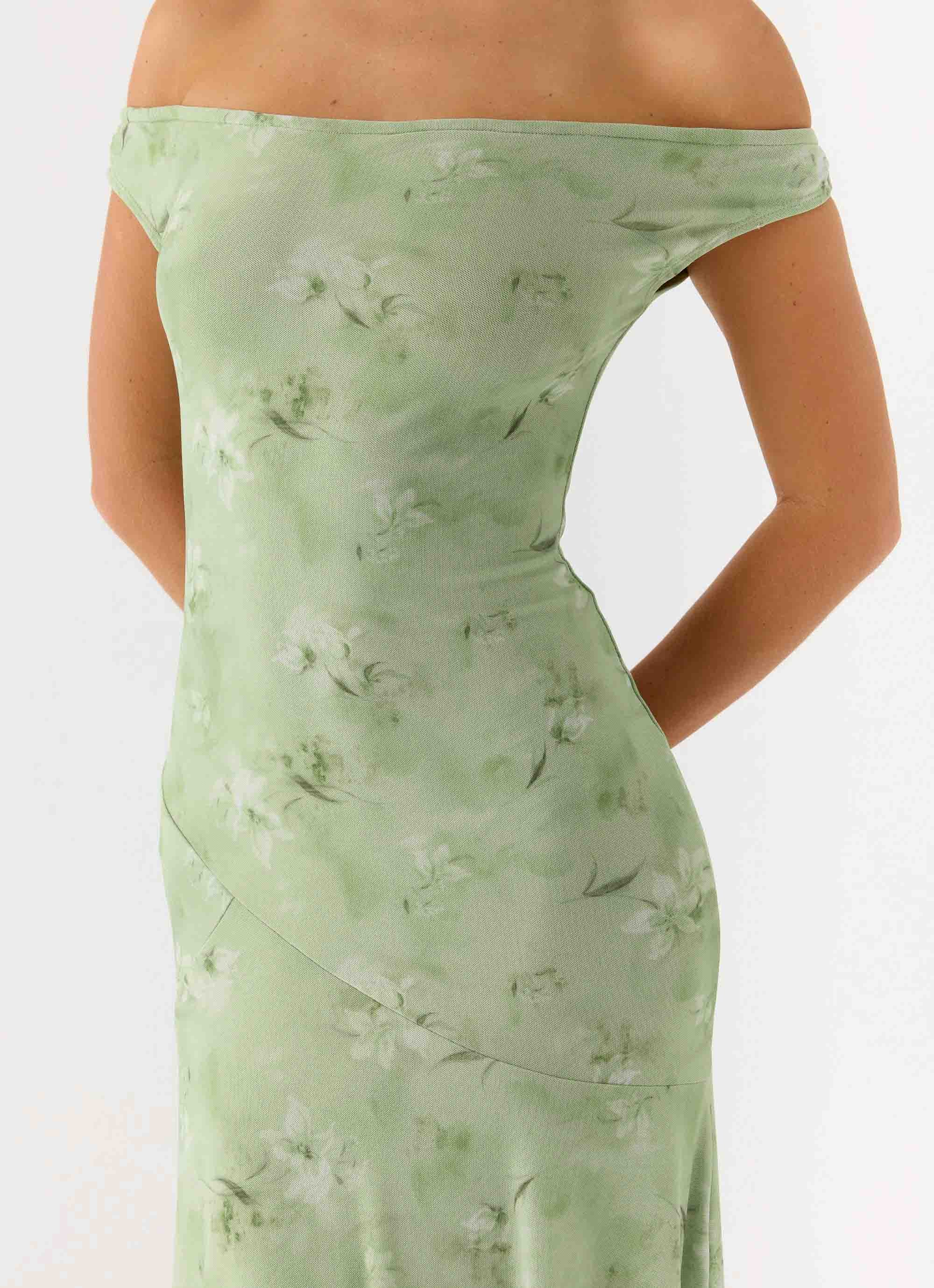 Wasting Time Maxi Dress - Blurred Lime - Image 4