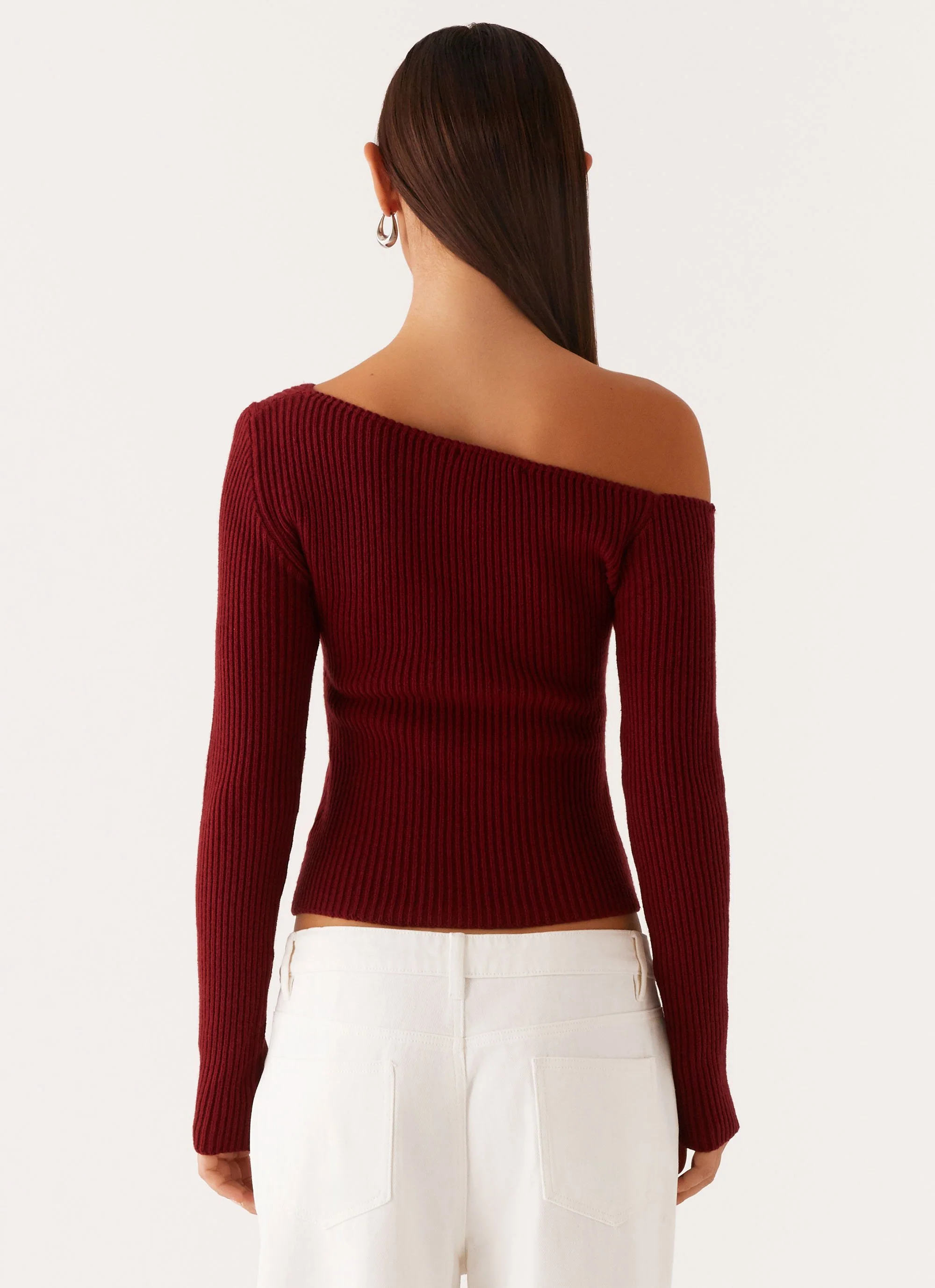Waverly Knit Top - Maroon - Image 3
