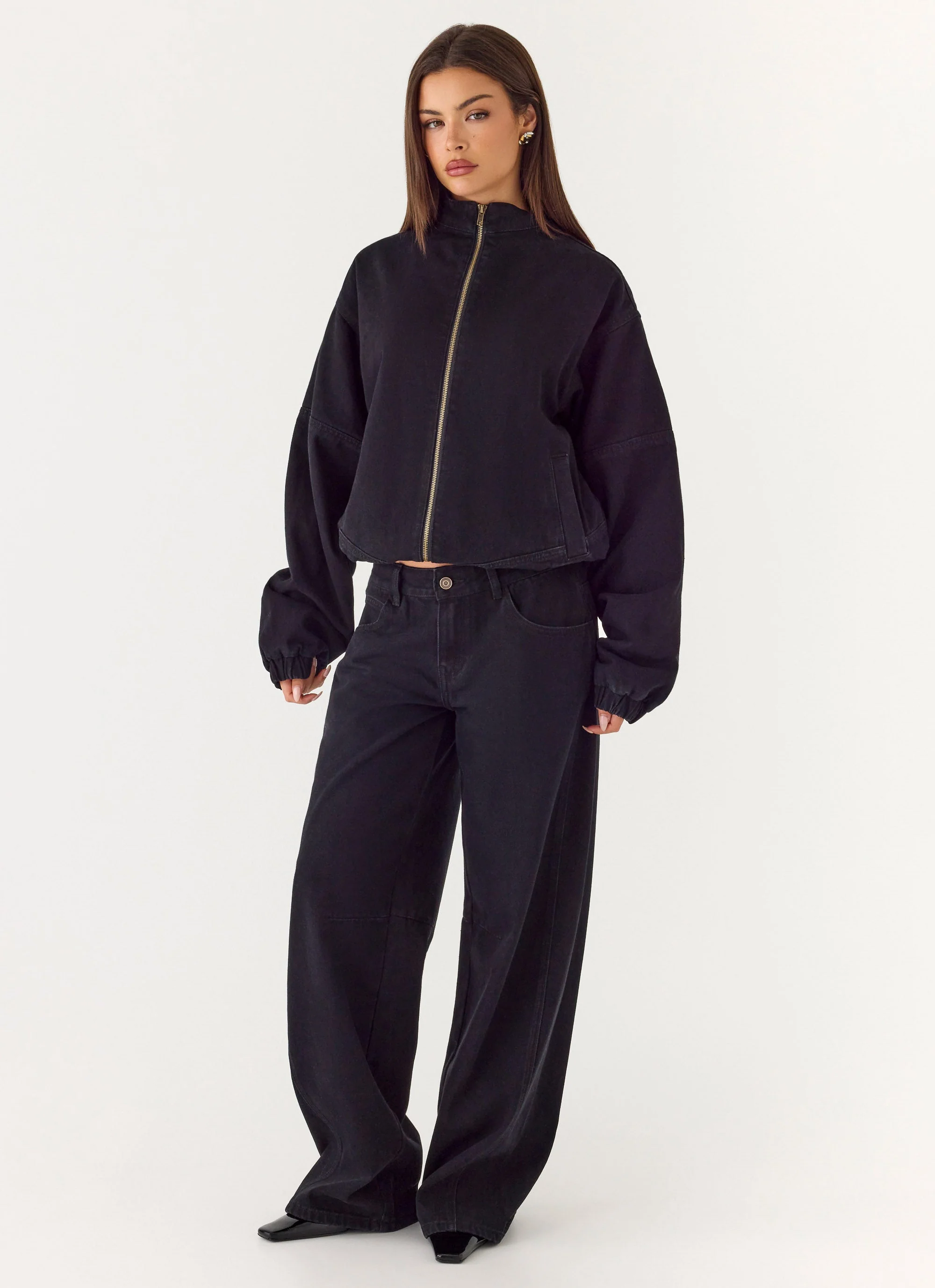 Waylon Low Rise Denim Jeans - Black - Image 5