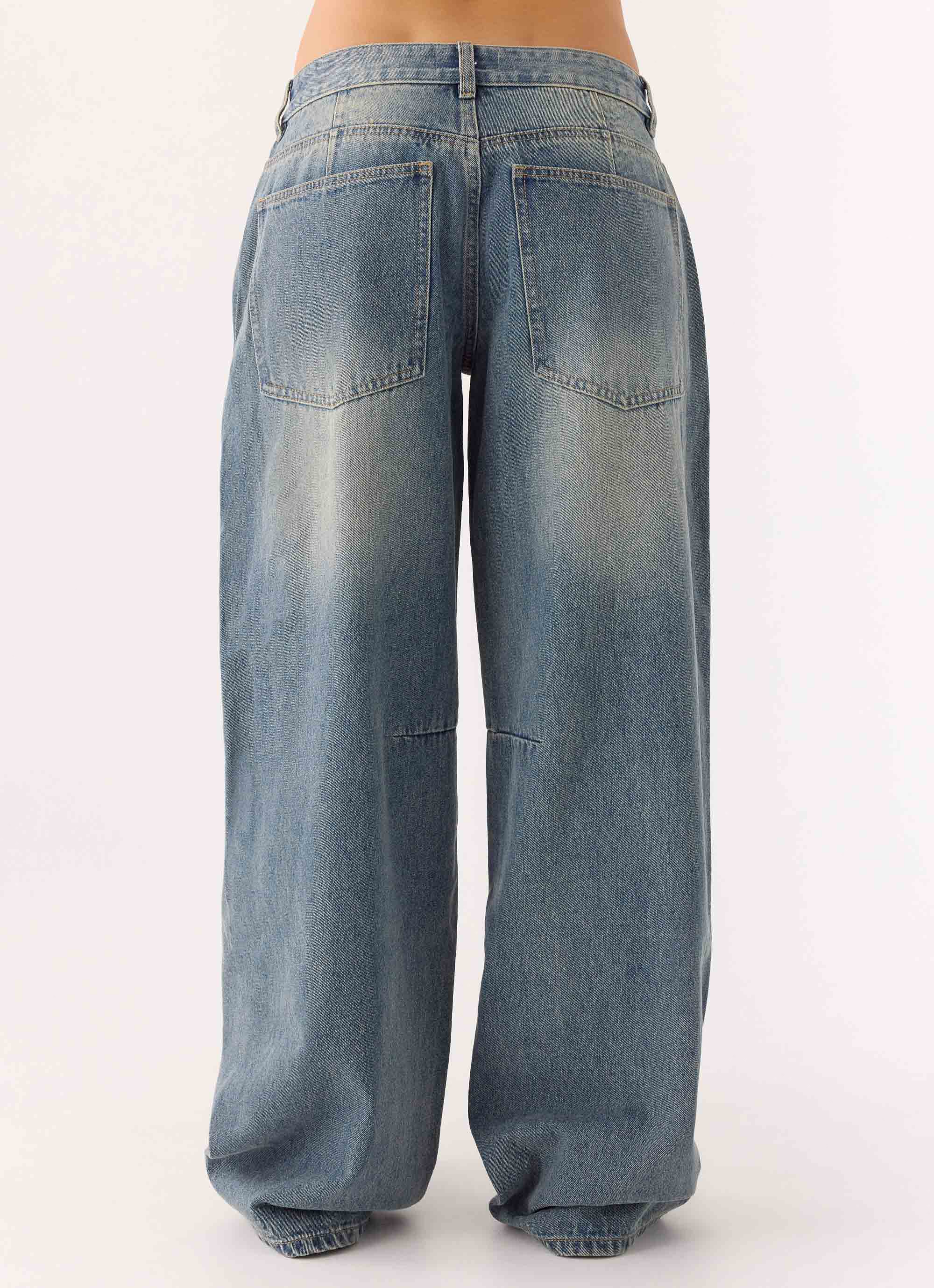 Waylon Low Rise Denim Jeans - Mid Wash Blue - Image 6