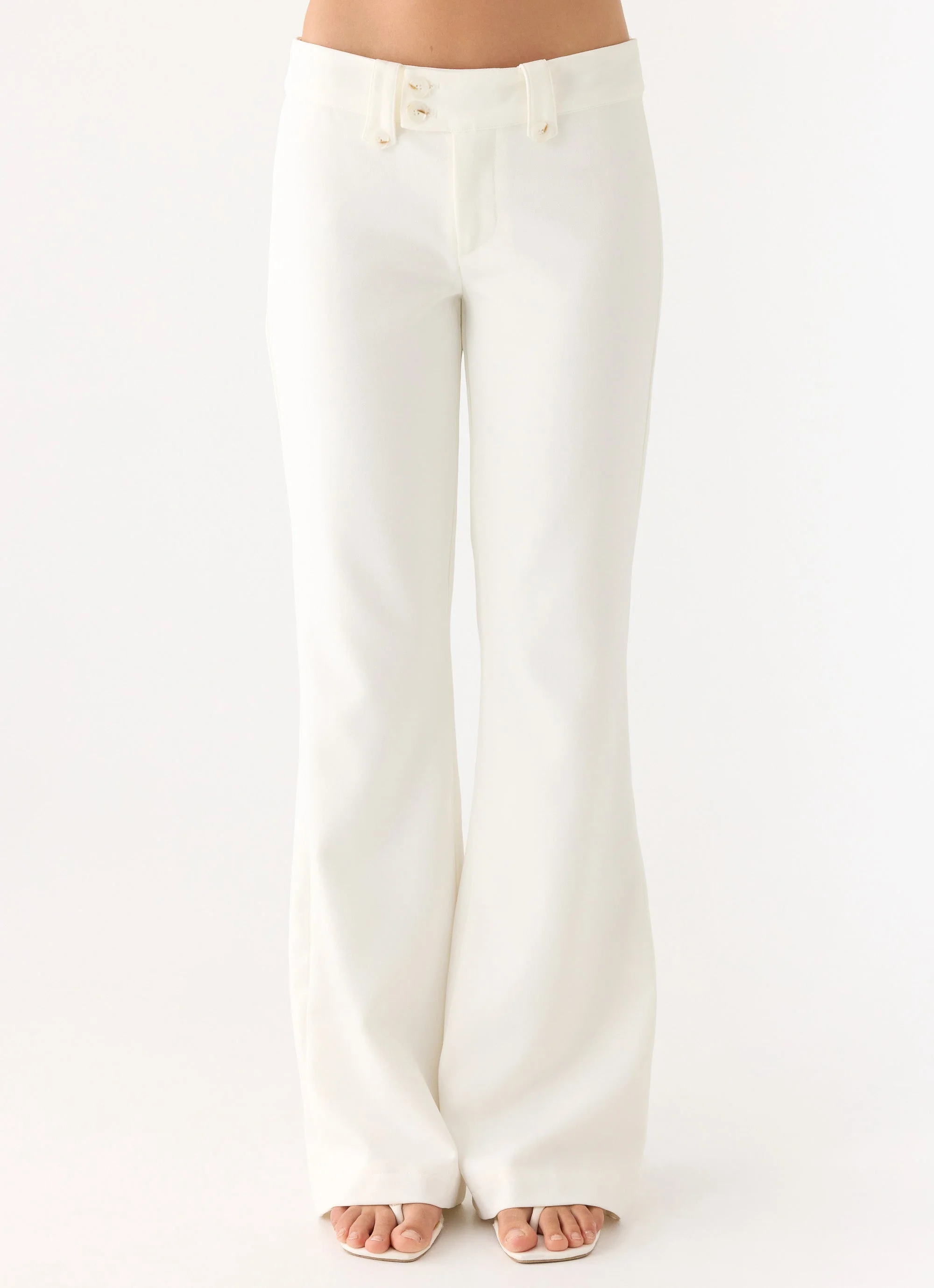 Weiss Low Rise Suiting Pants - White - Image 4