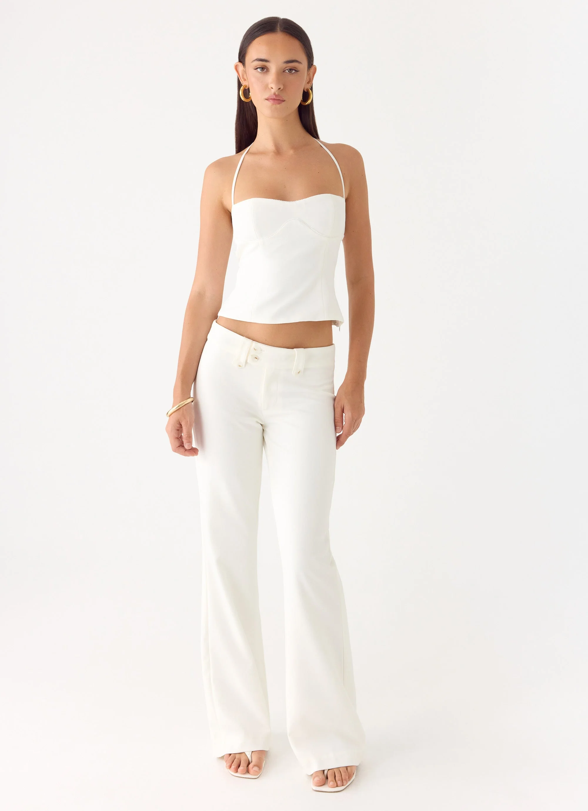 Weiss Low Rise Suiting Pants - White - Image 7