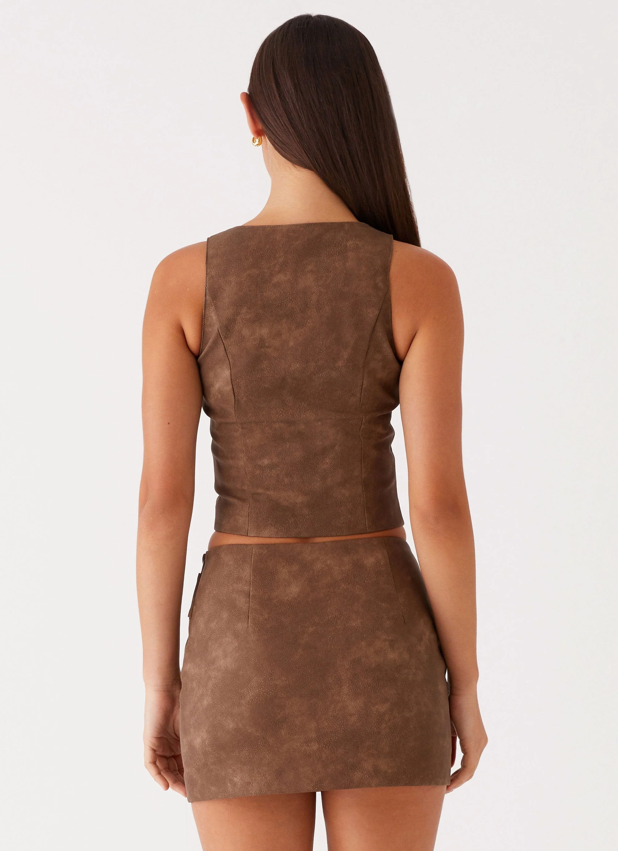 West District PU Top - Brown - Image 4