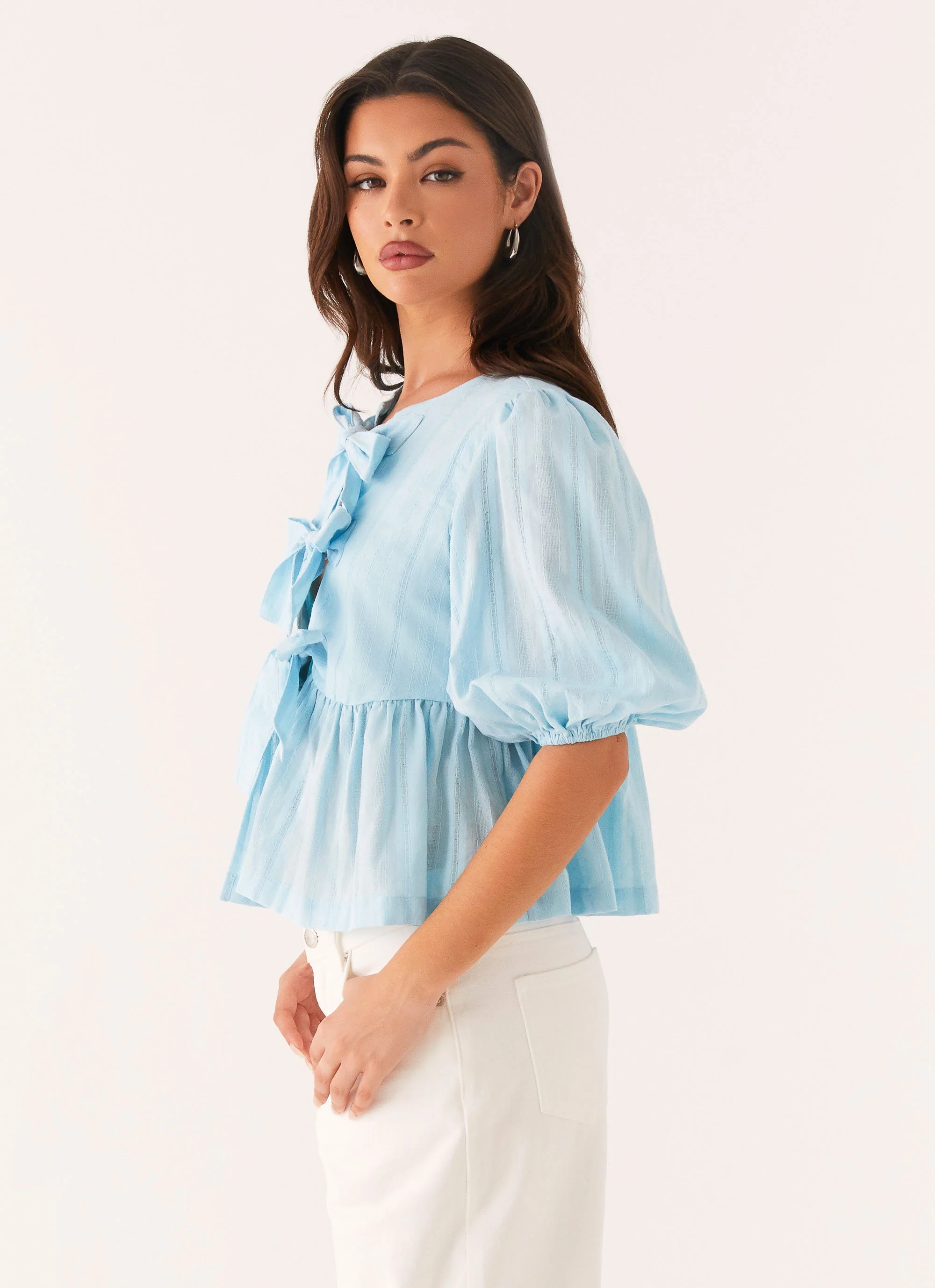 Western Wind Tie Top - Blue - Image 3