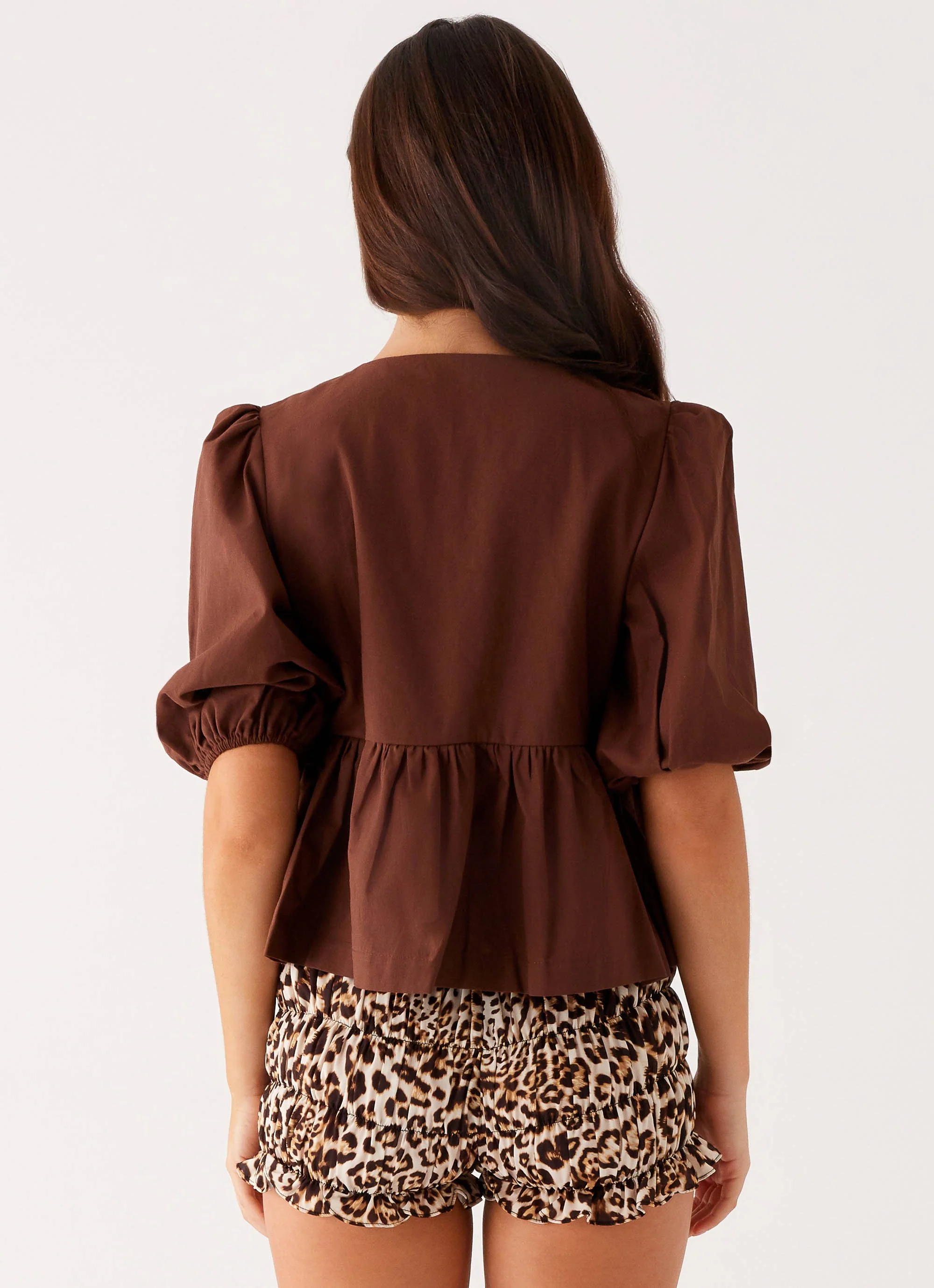 Western Wind Tie Top - Chocolate - Image 3