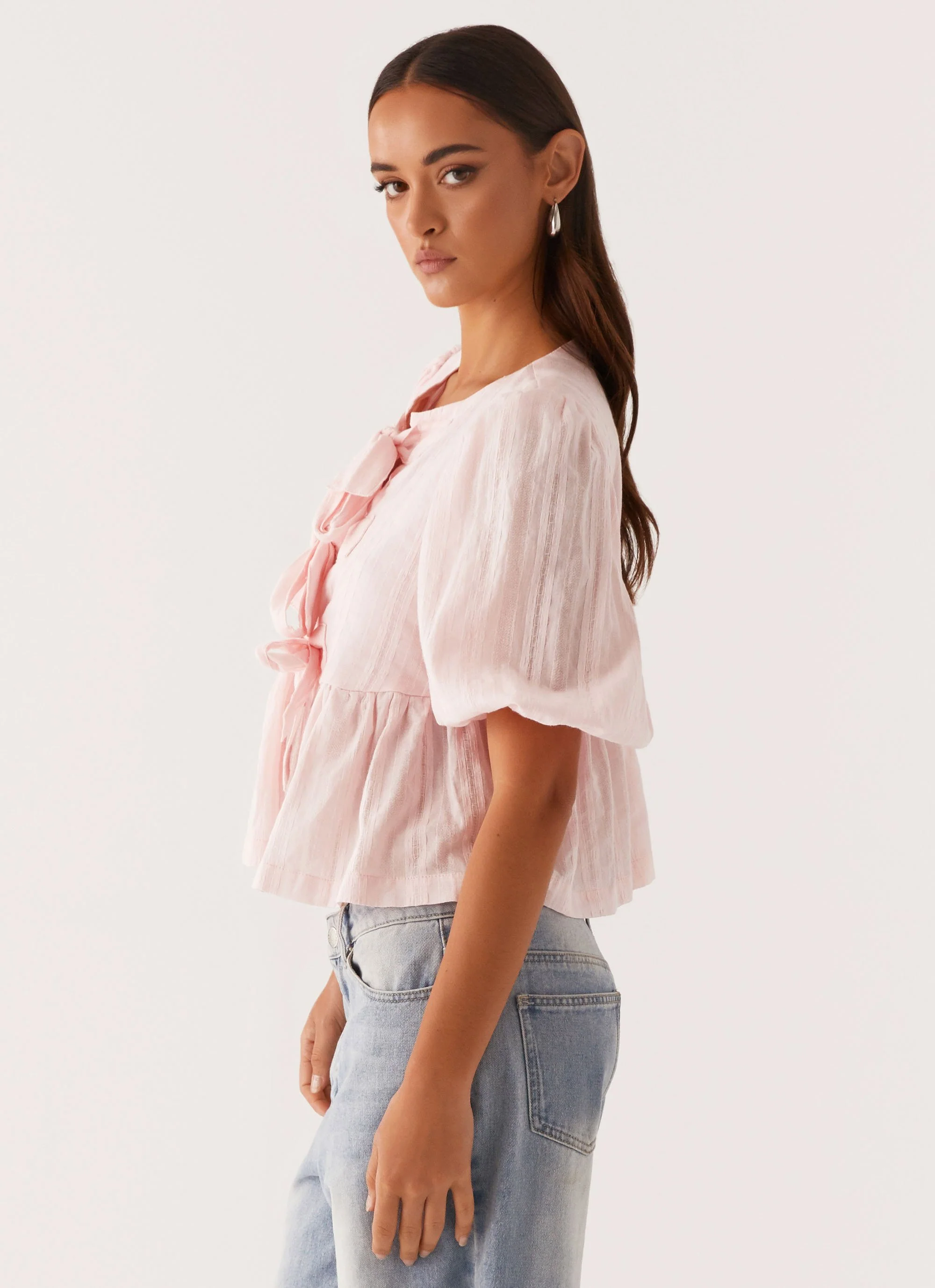 Western Wind Tie Top - Pink - Image 3