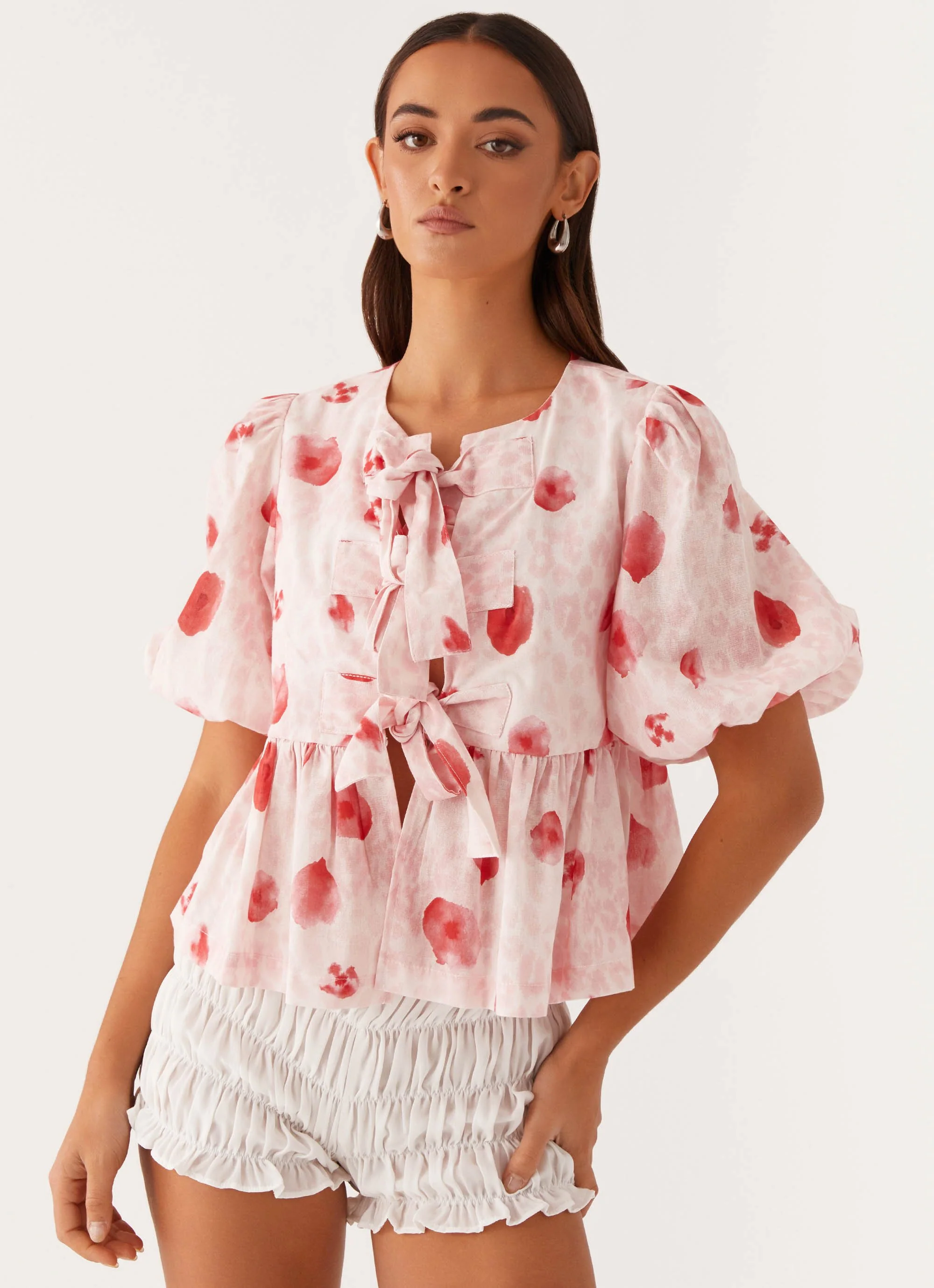 Western Wind Tie Top - Rose Leopard - Image 6