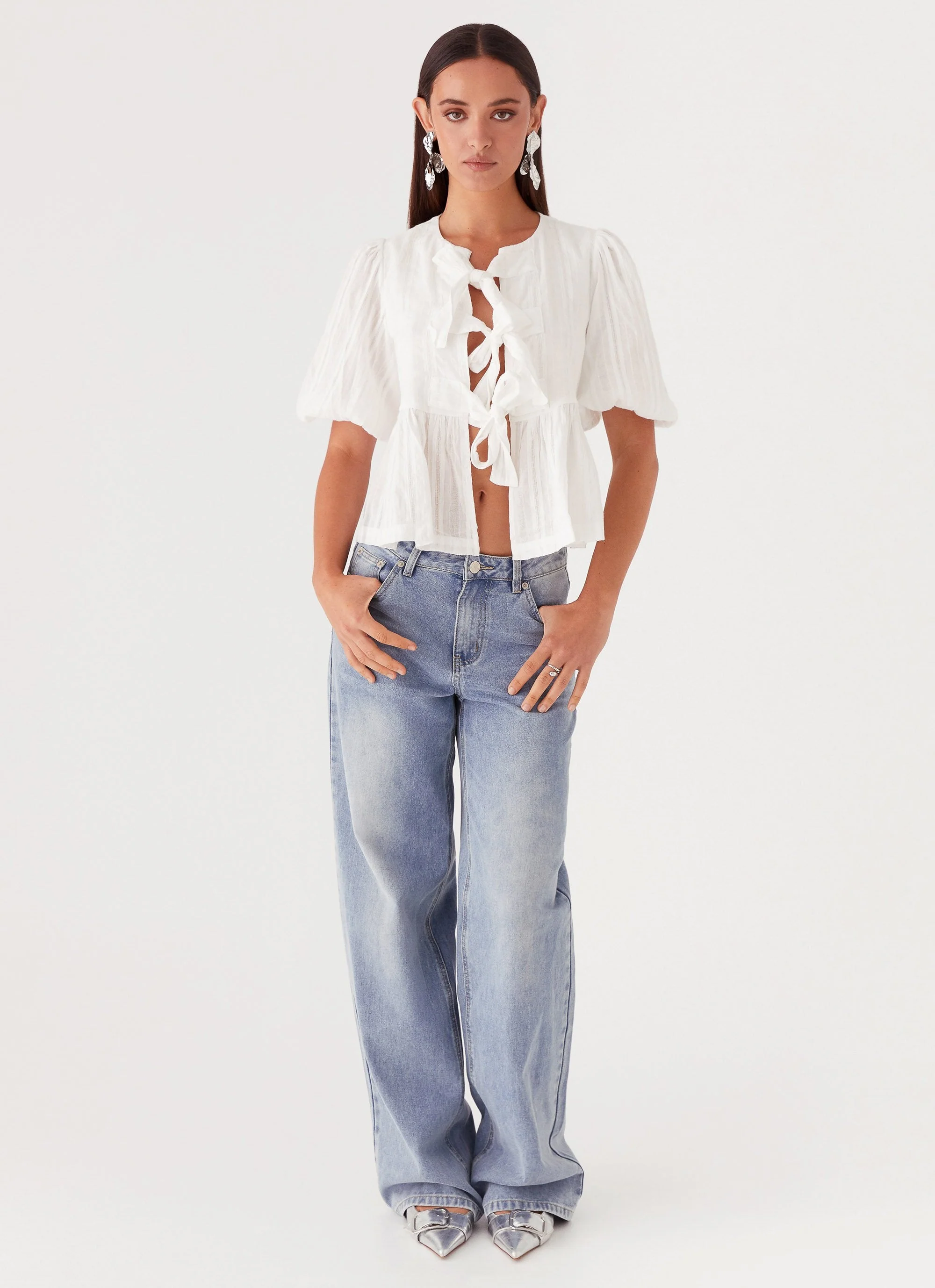 Western Wind Tie Top - White - Image 2