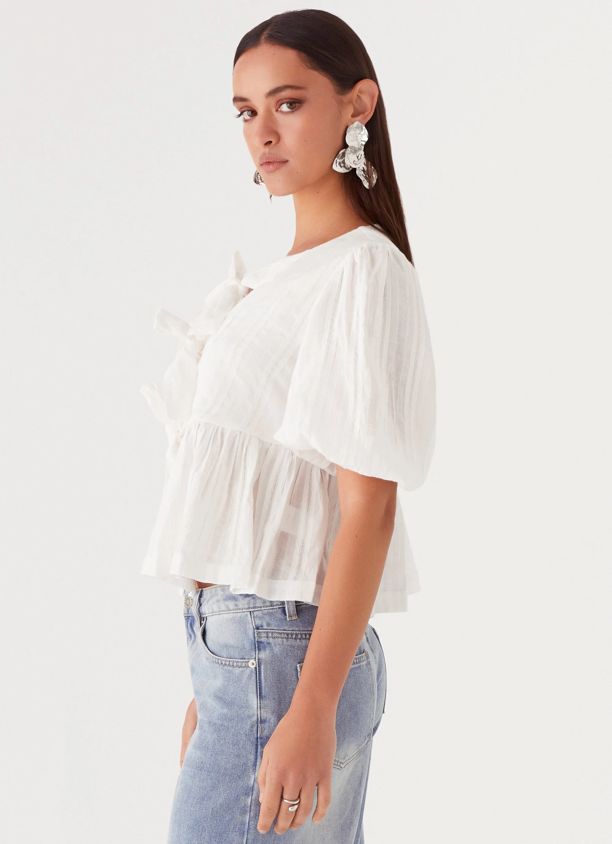 Western Wind Tie Top - White - Image 3