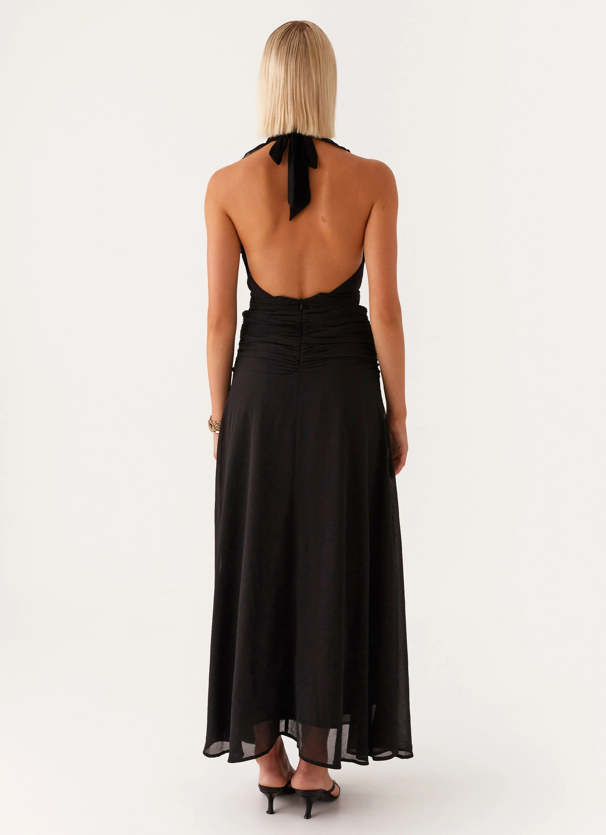 What You Need Frill Maxi Dress - Black - Image 4