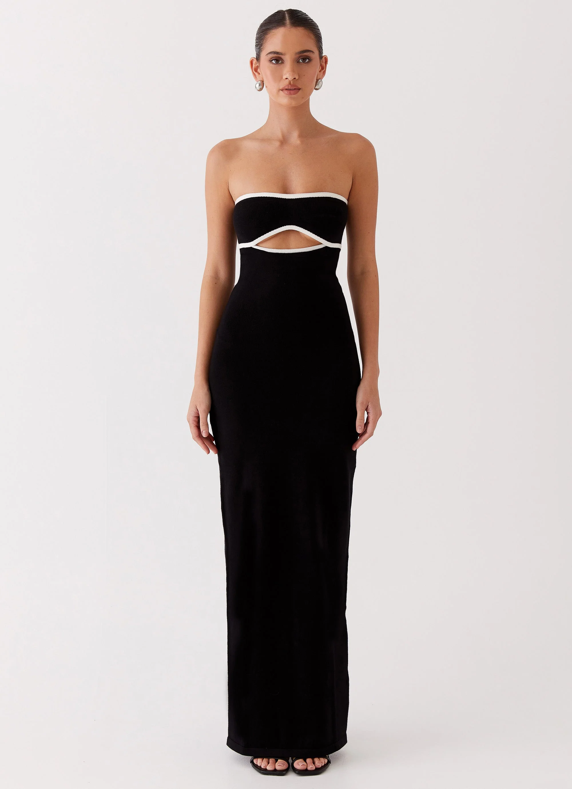 When In Rome Knit Maxi Dress - Black - Image 3