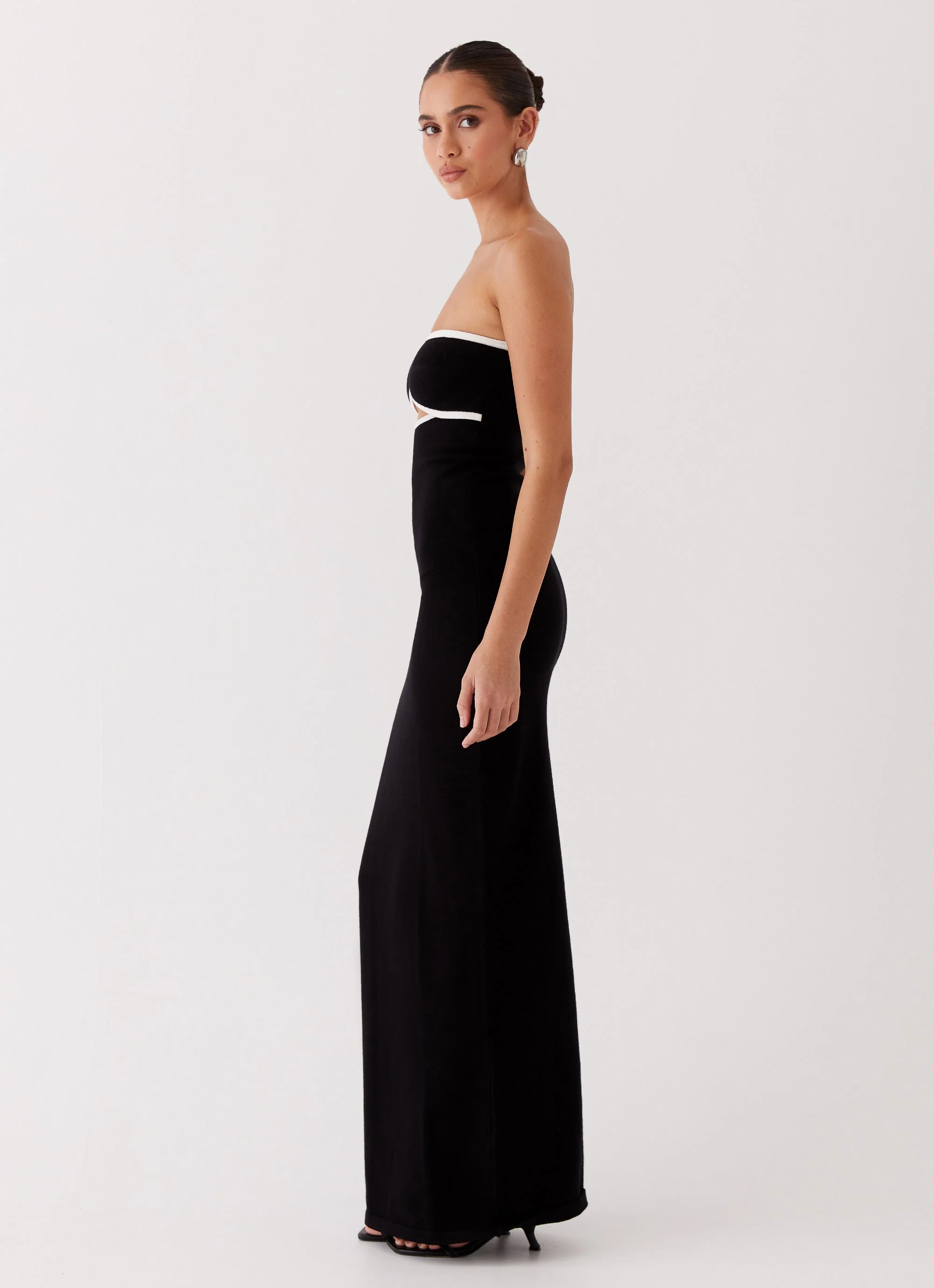 When In Rome Knit Maxi Dress - Black - Image 4