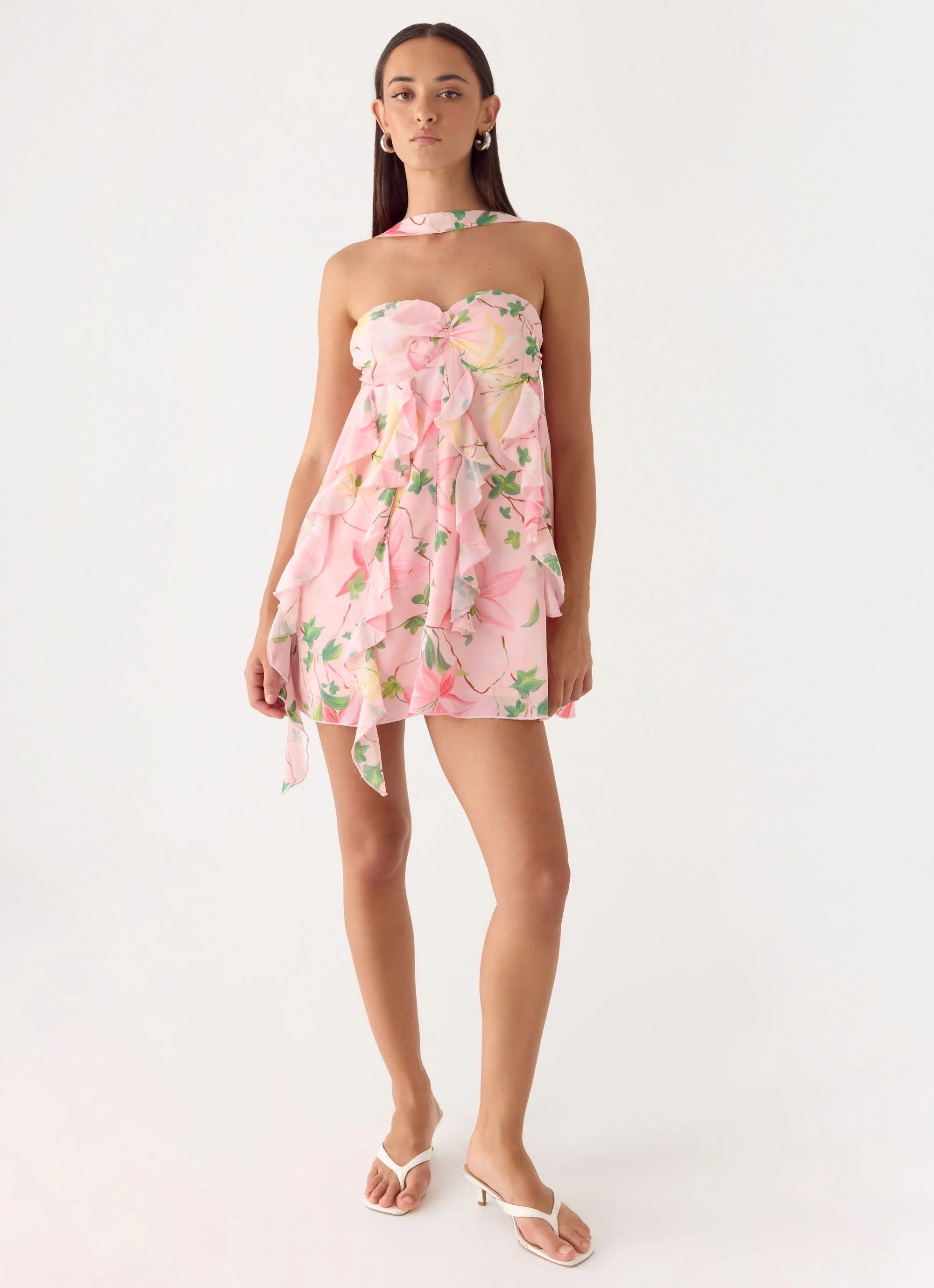 When You Look Mini Dress - Blooming Spring - Image 4