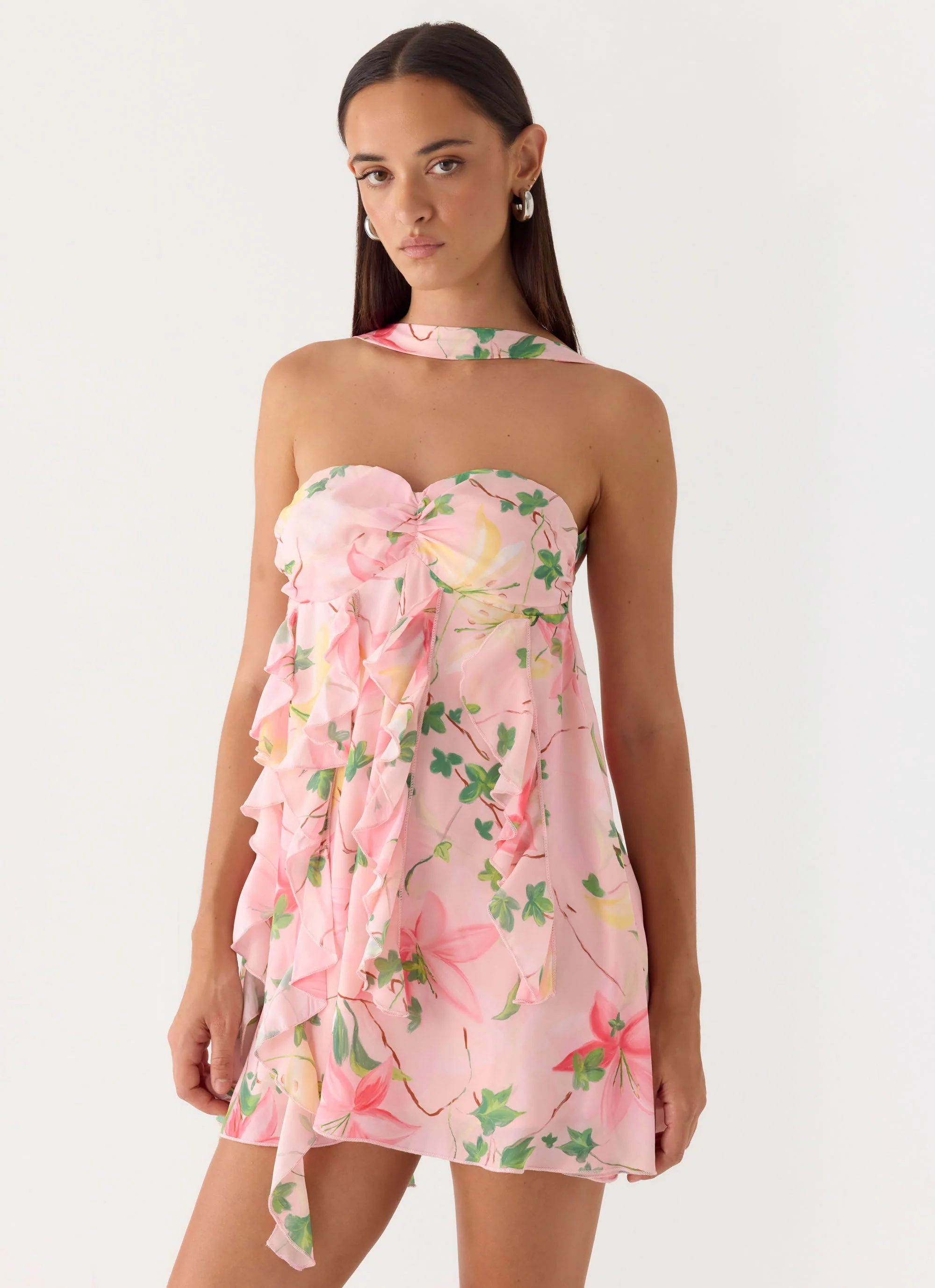 When You Look Mini Dress - Blooming Spring - Image 5
