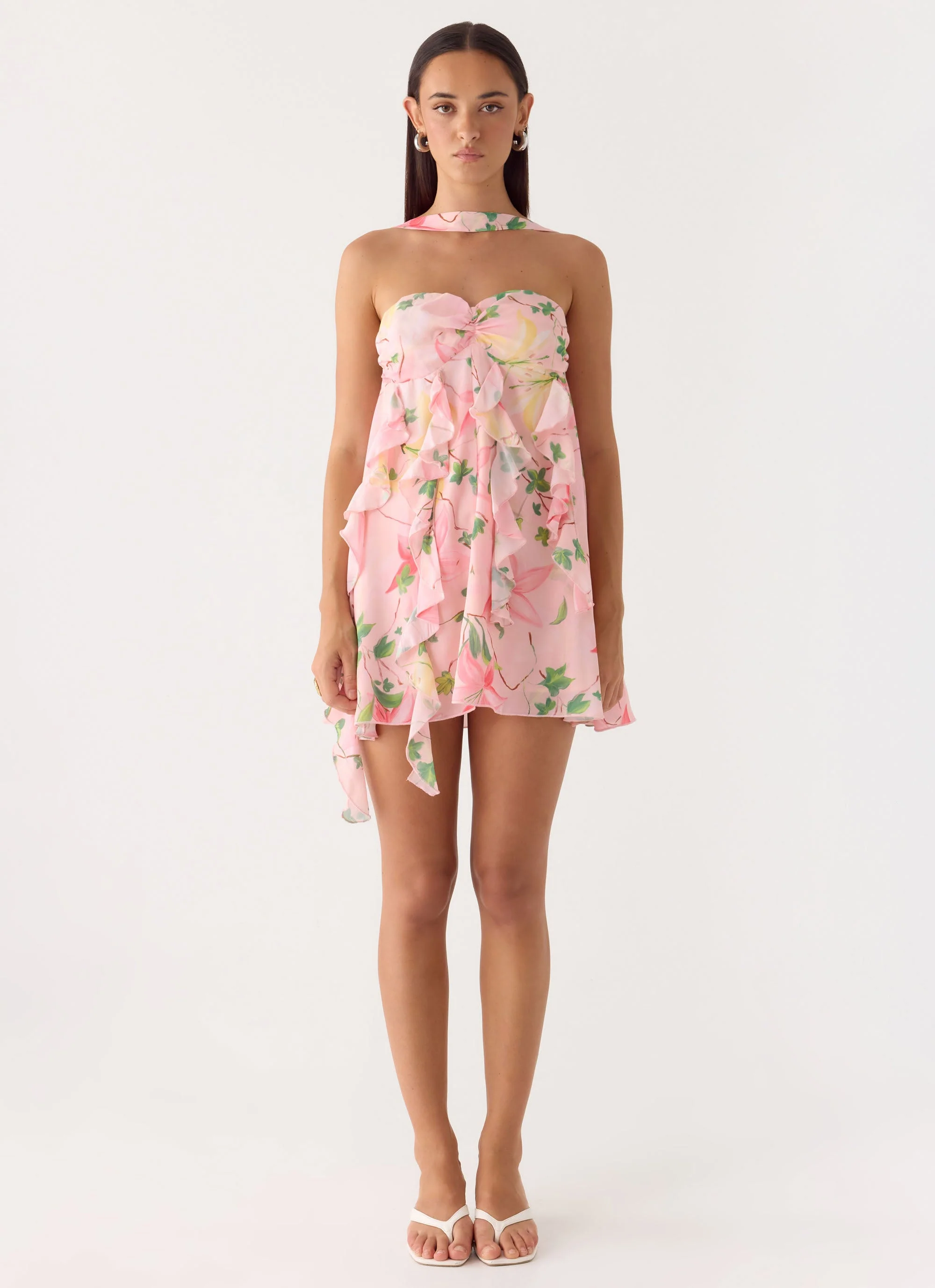 When You Look Mini Dress - Blooming Spring - Image 6