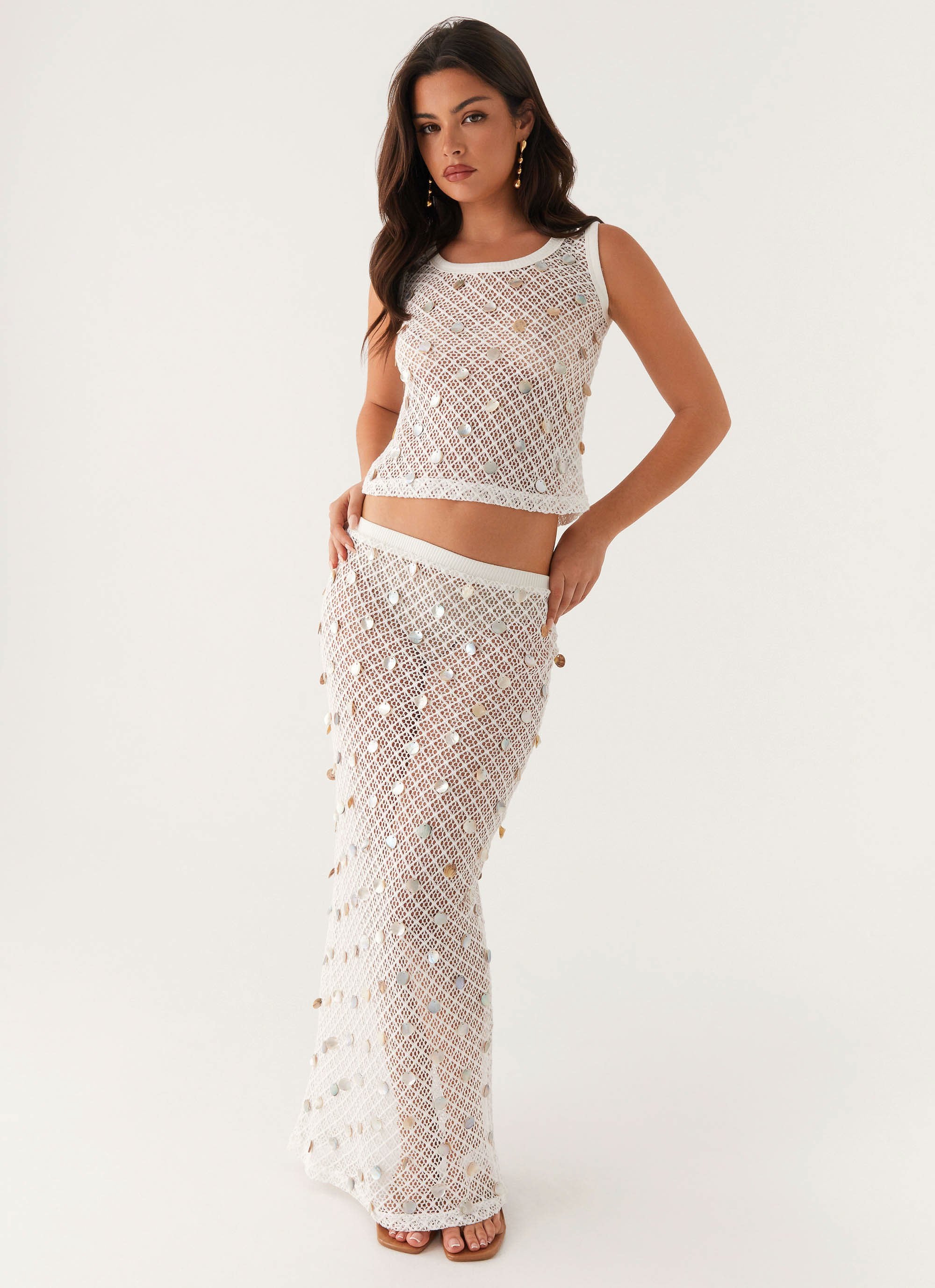 Whitehaven Shell Tank Top - White - Image 6