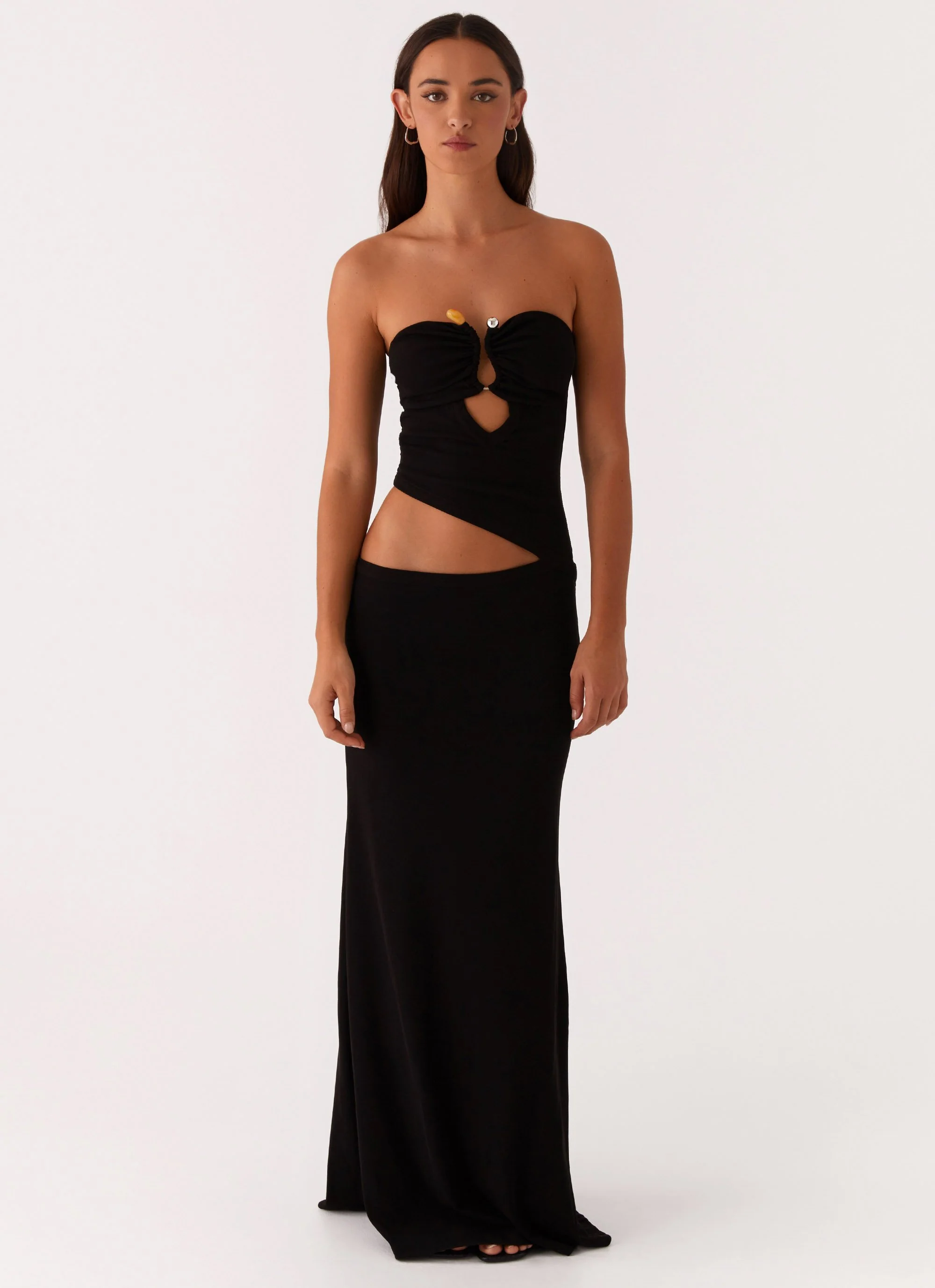Wild Roses Maxi Dress - Black - Image 2