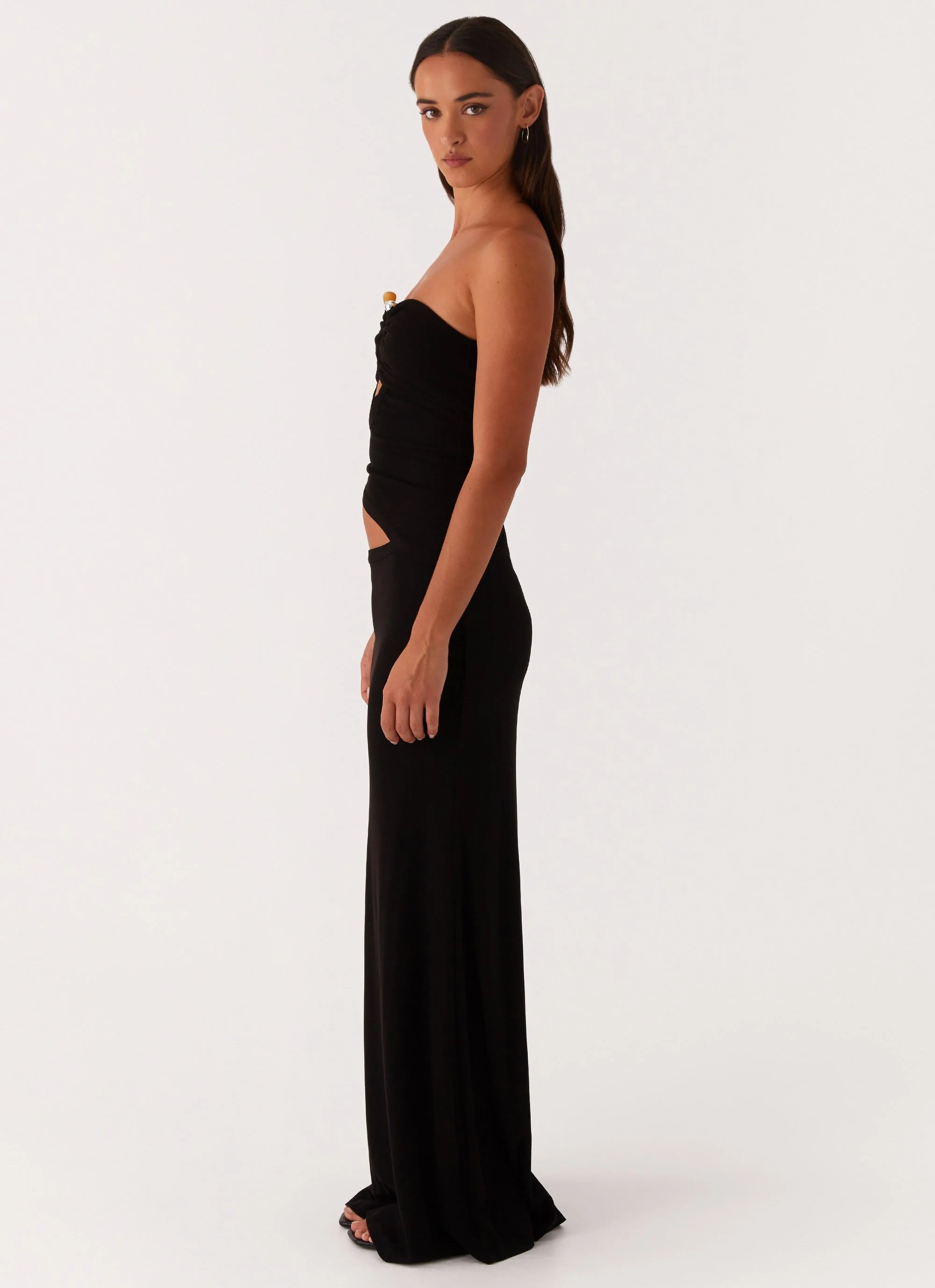 Wild Roses Maxi Dress - Black - Image 3