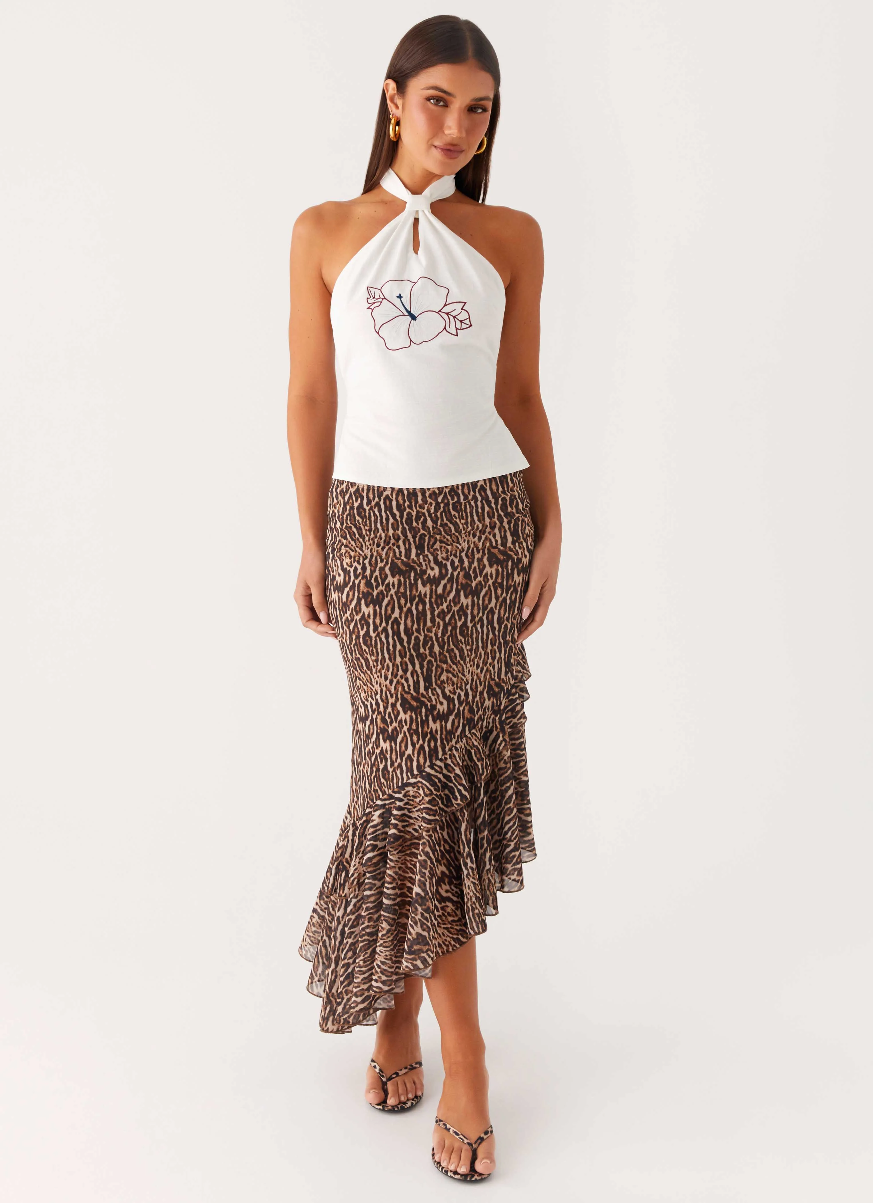 Wild Tide Midi Skirt - Cheetah - Image 5