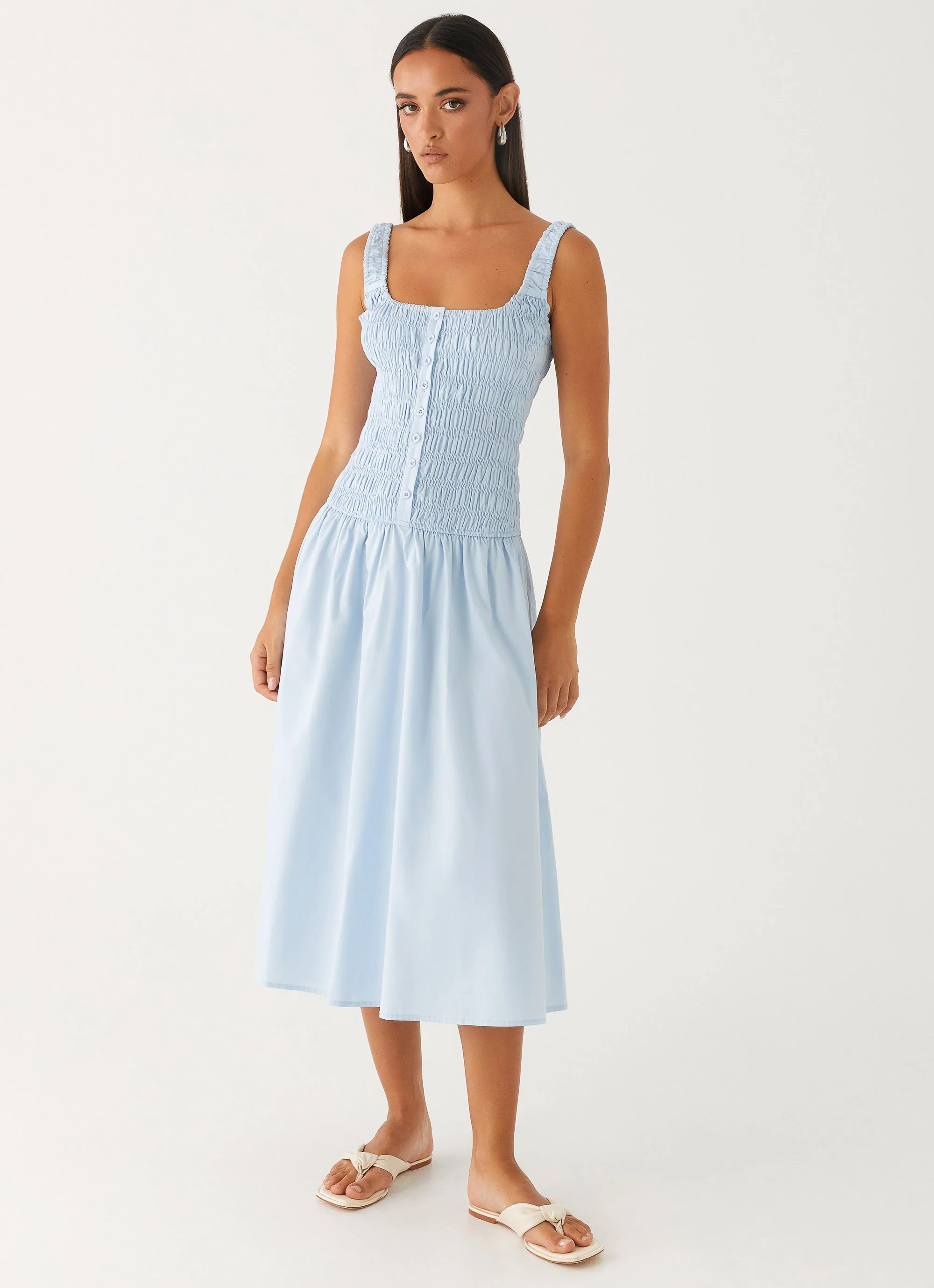 Wildflower Midi Dress - Blue - Image 5