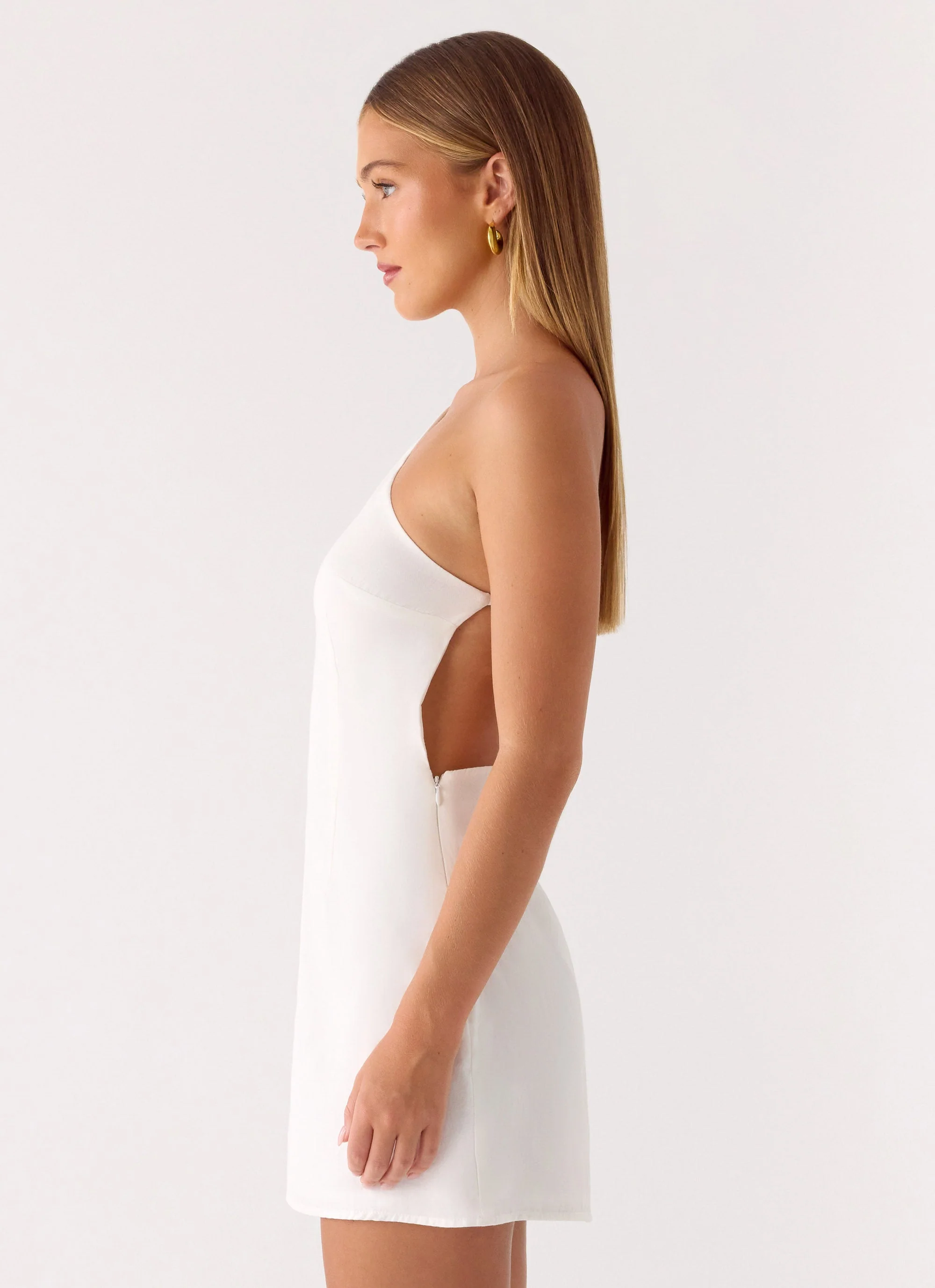 Willa Rose Mini Dress - White - Image 3