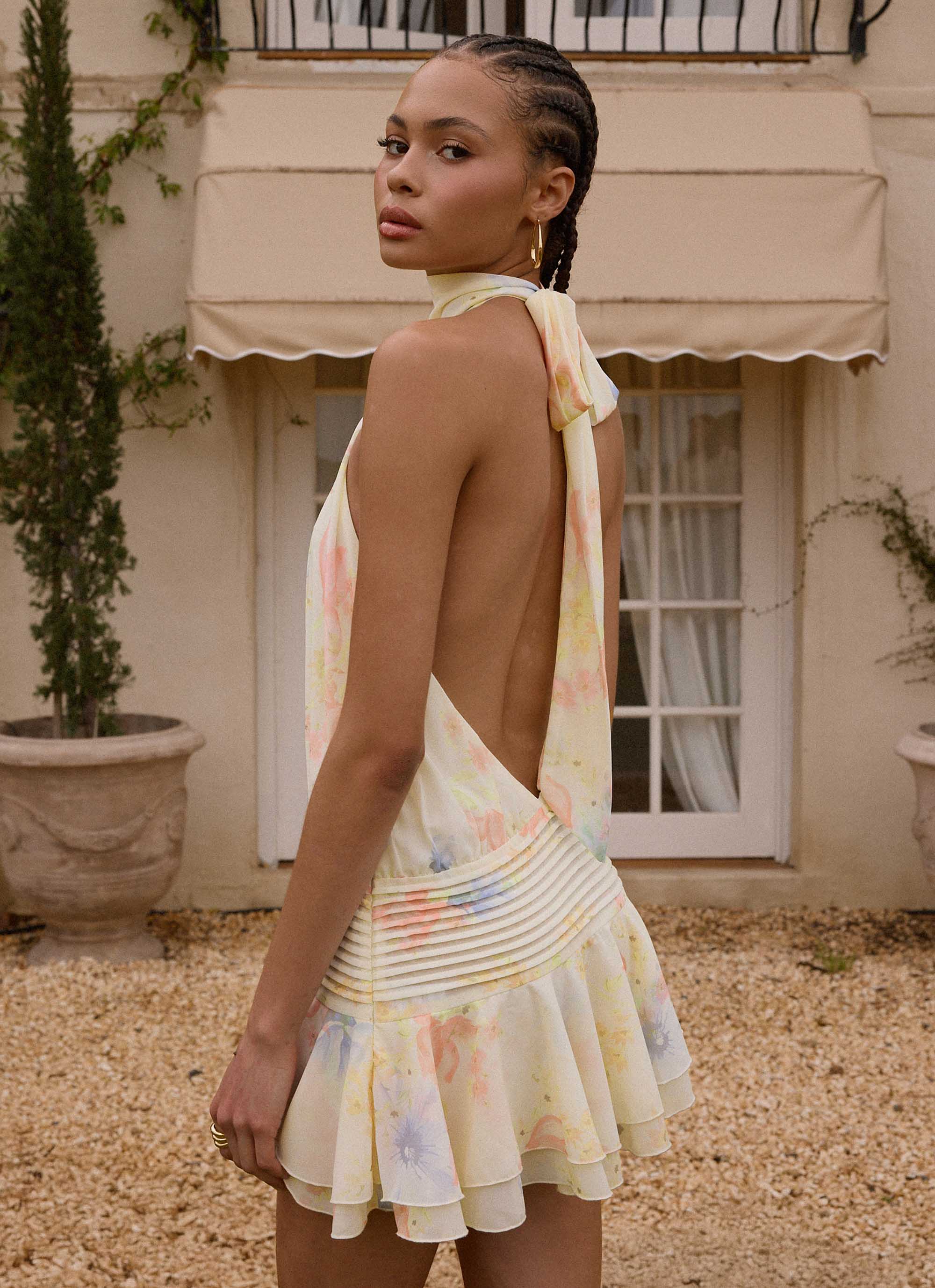 Willow Chiffon Mini Dress - Spring Meadow - Image 2