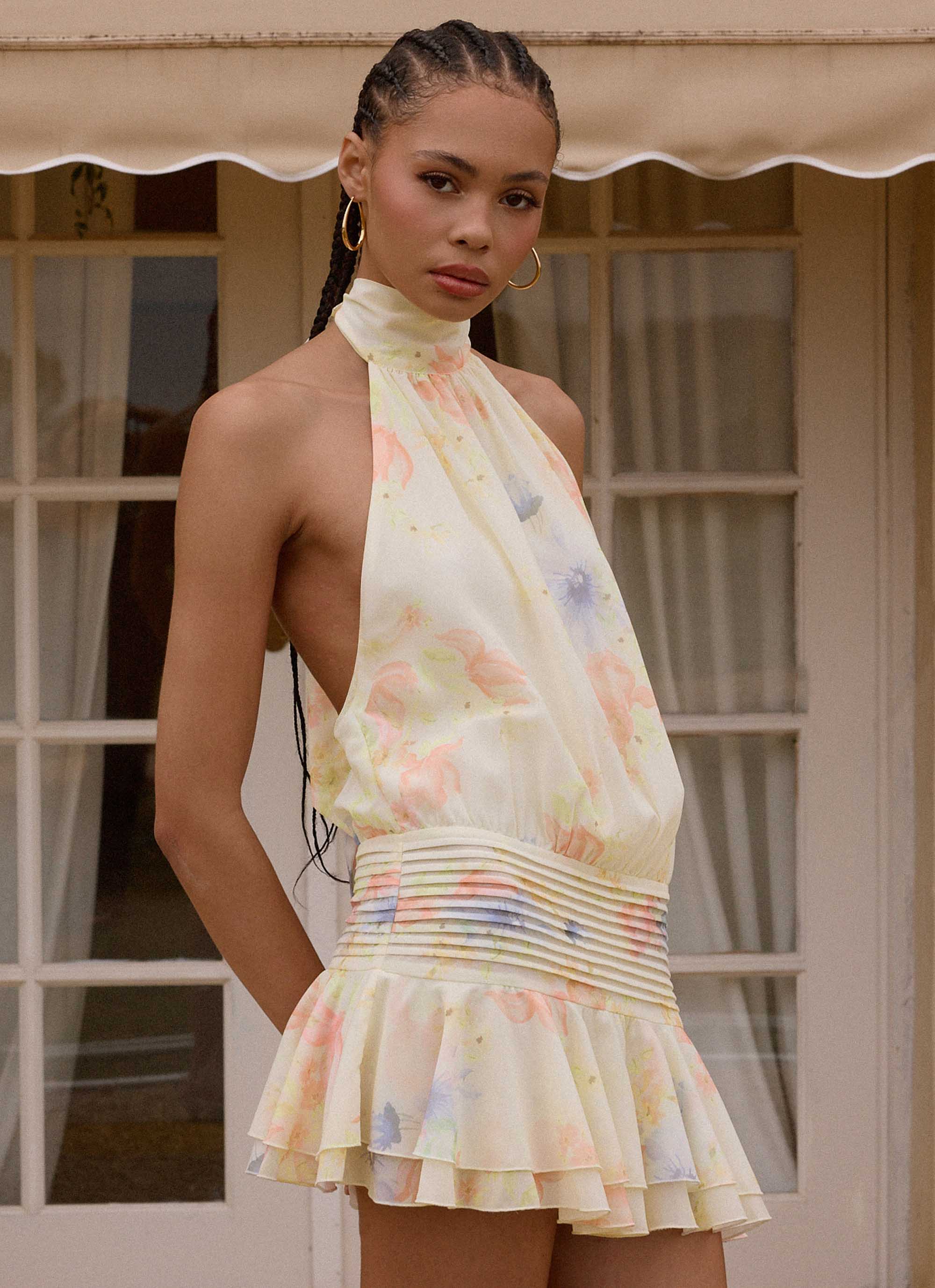 Willow Chiffon Mini Dress - Spring Meadow - Image 3