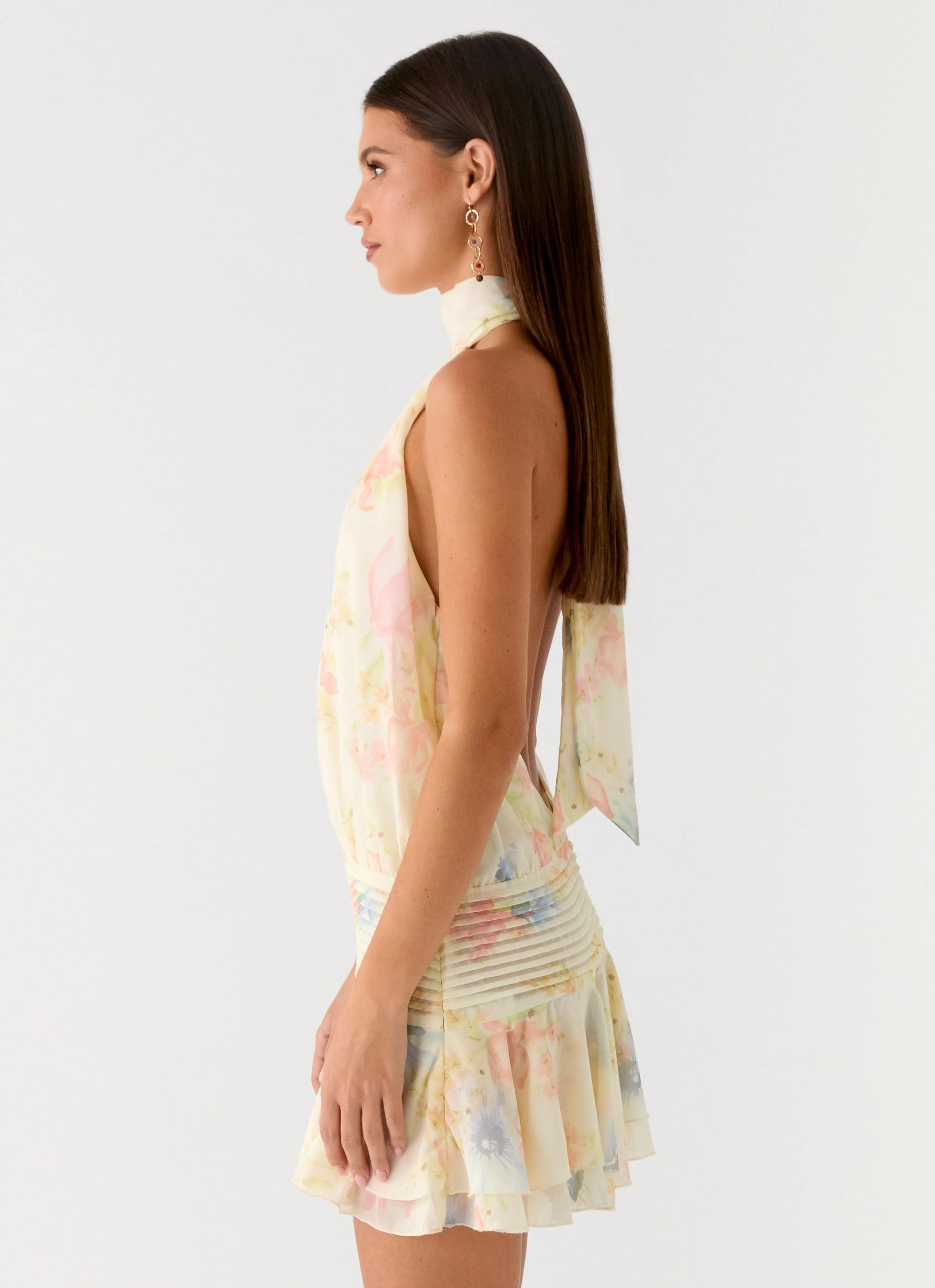 Willow Chiffon Mini Dress - Spring Meadow - Image 6
