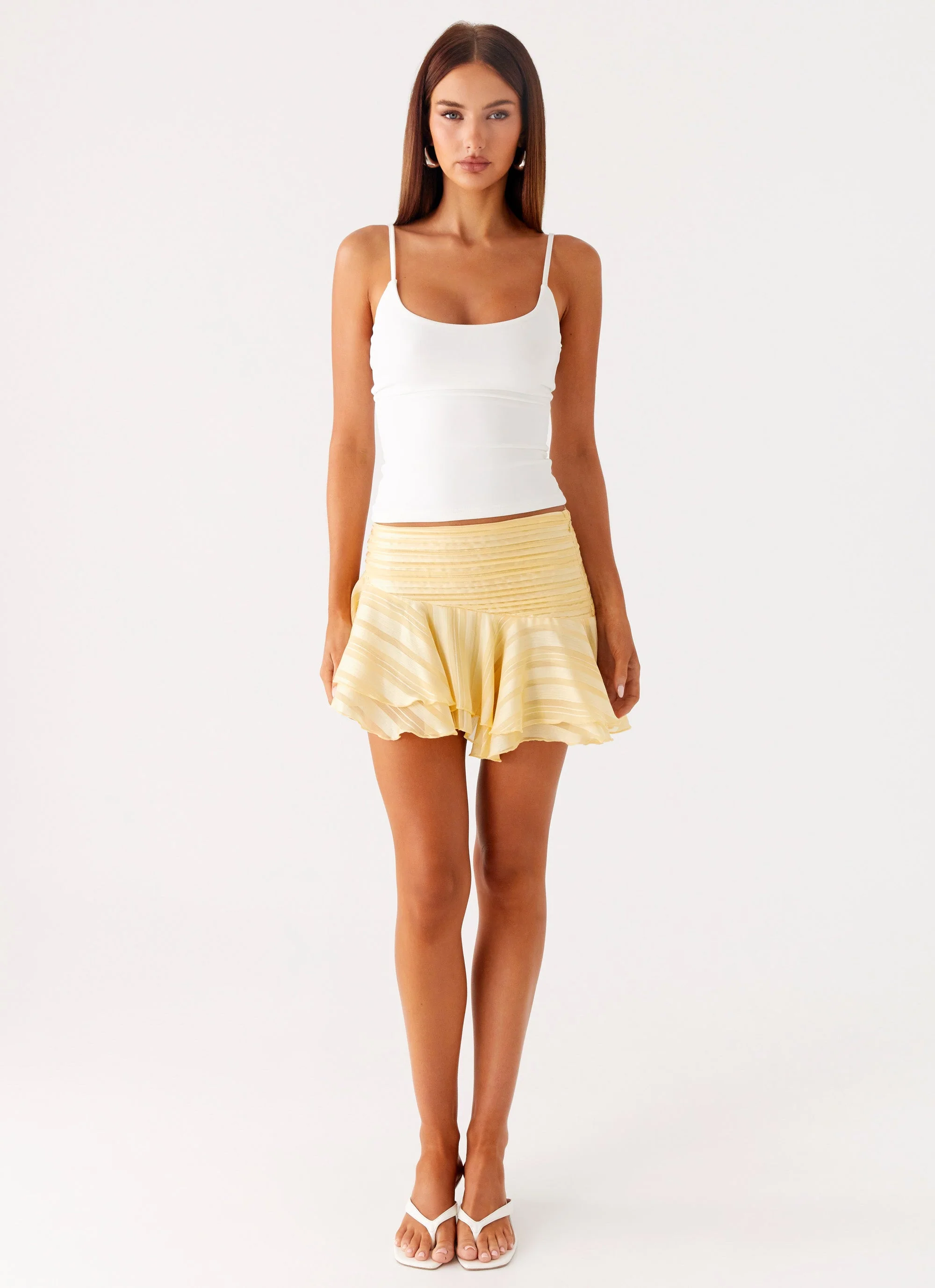 Willow Chiffon Mini Skirt - Yellow - Image 5