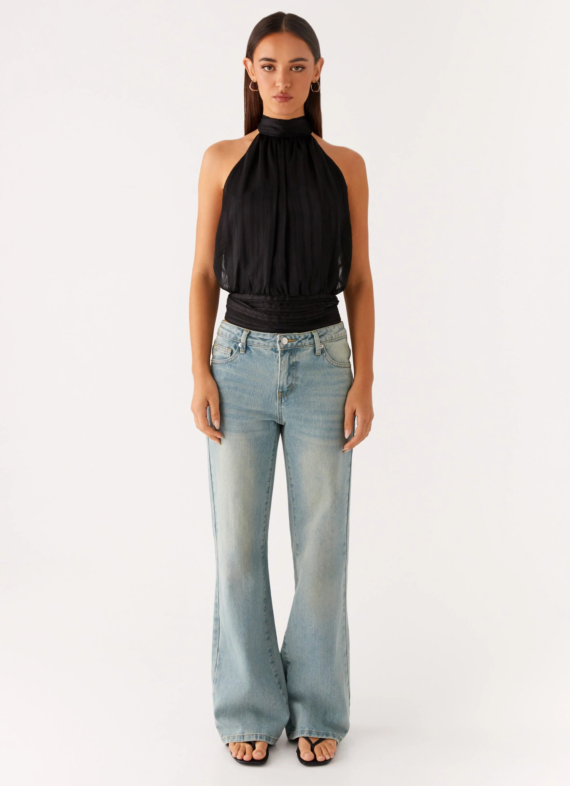 Willow Chiffon Top - Black - Image 2