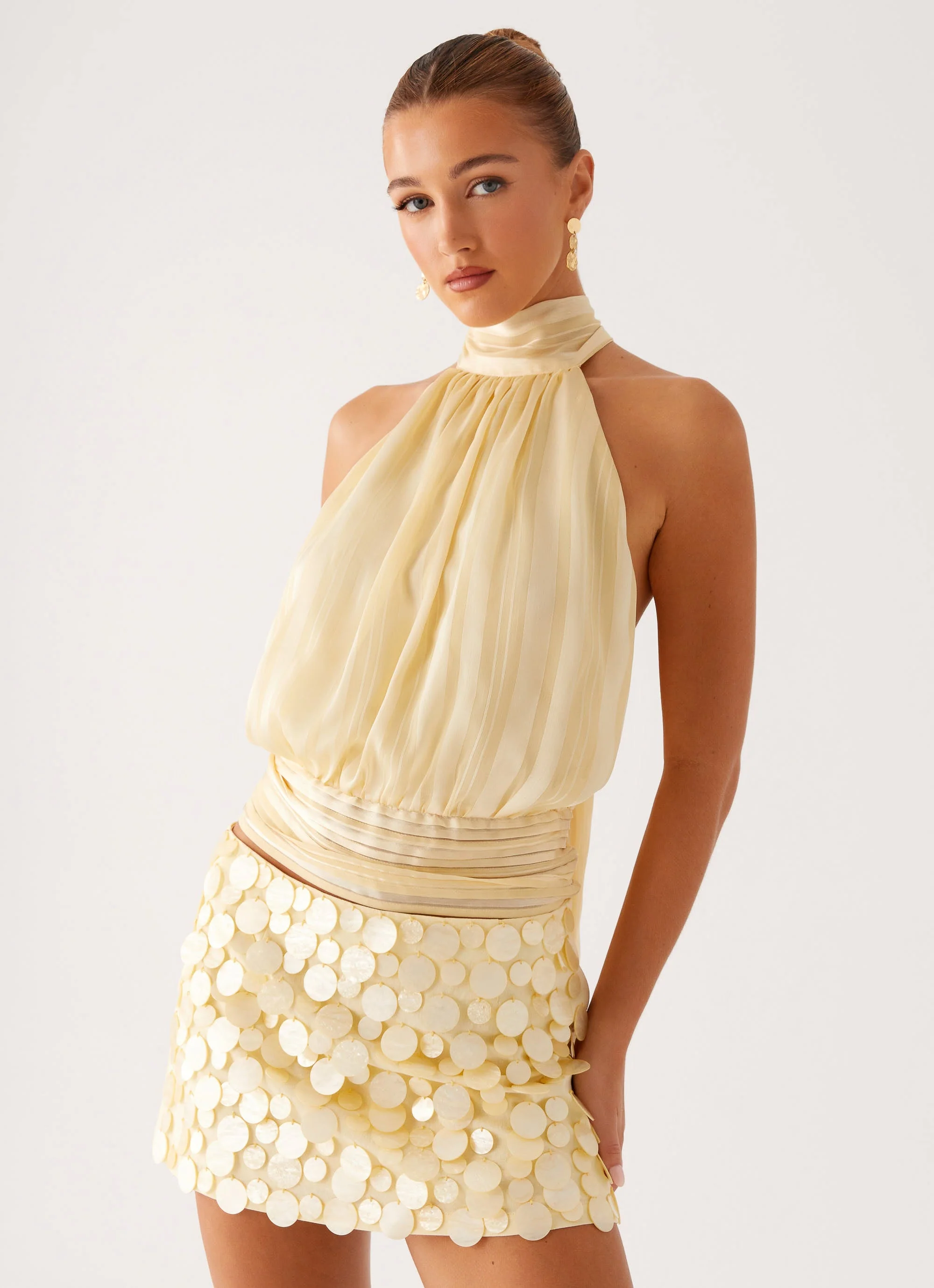 Willow Chiffon Top - Yellow - Image 3