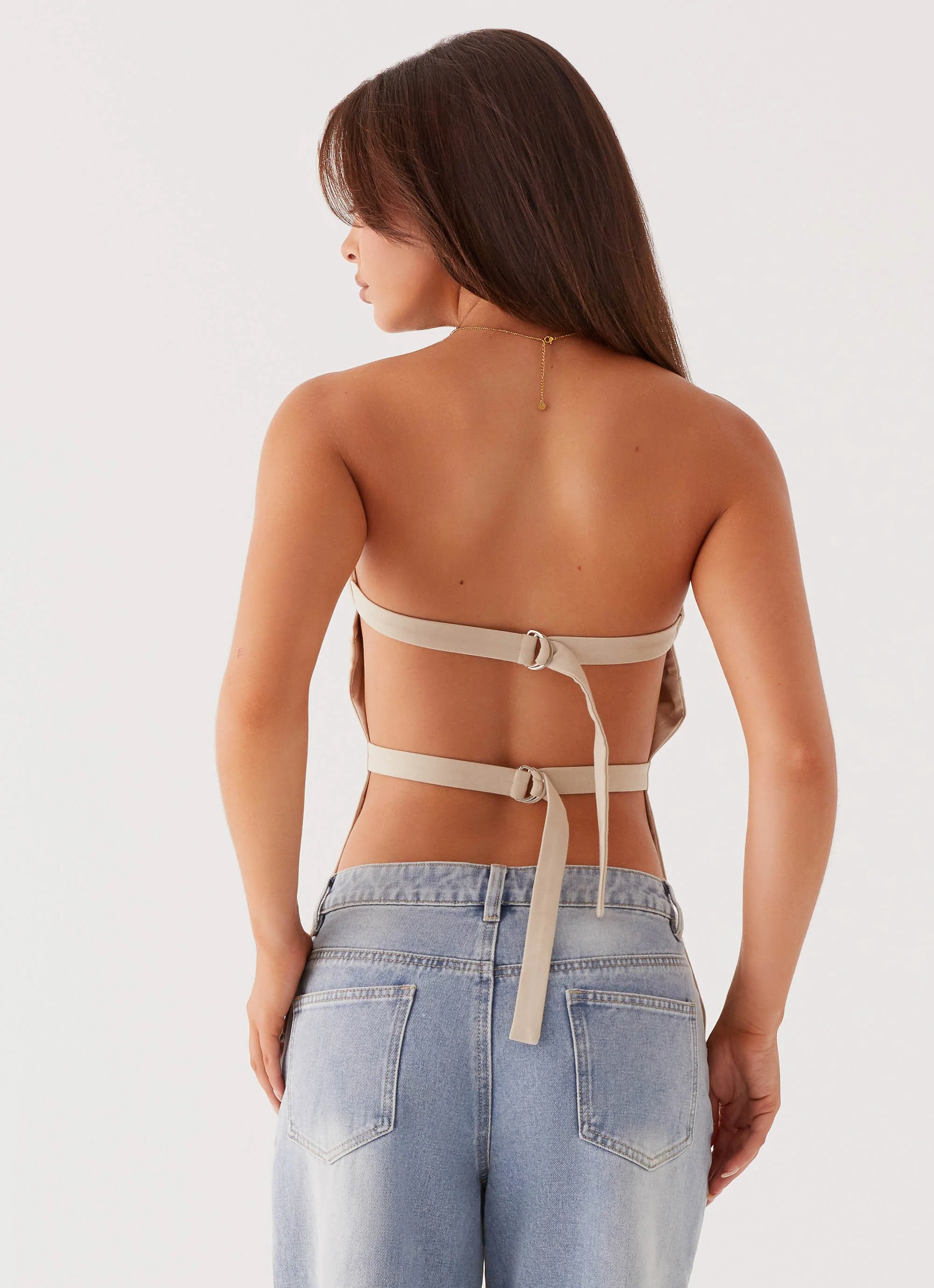 Willow Rivers Strapless Top - Beige - Image 2