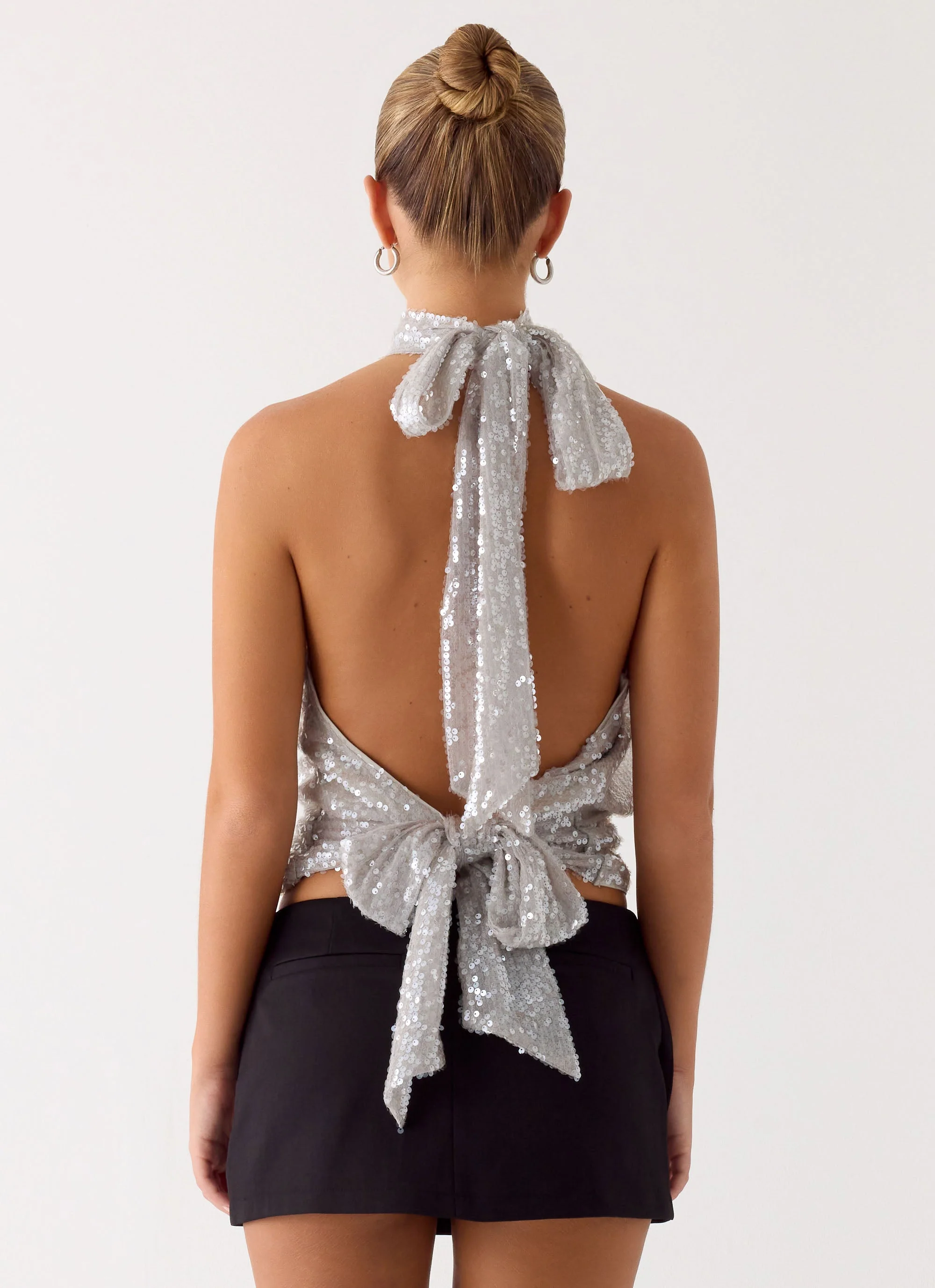 Willow Sequin Top - Silver - Image 6