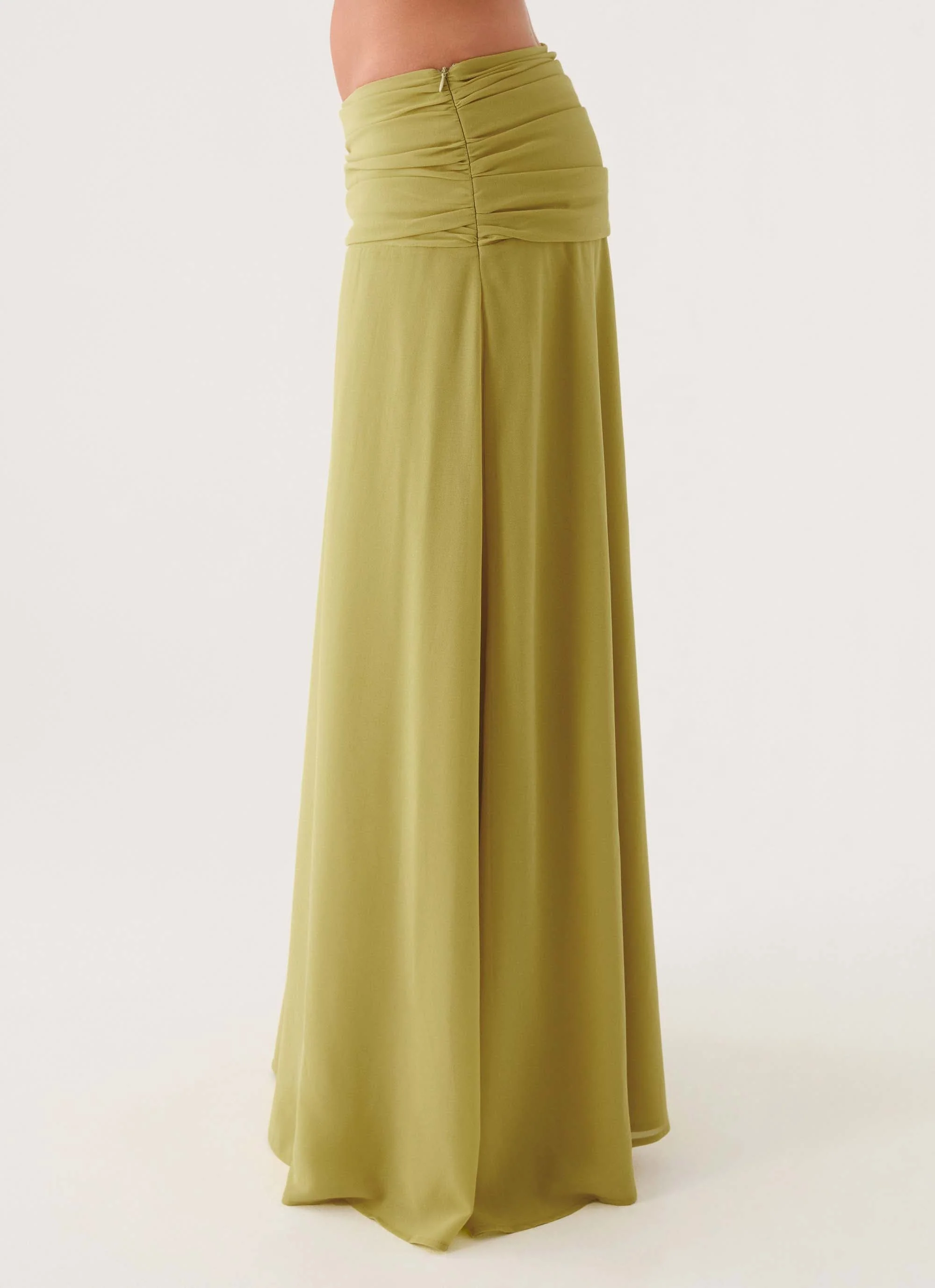 Willowmena Maxi Skirt - Lime - Image 2