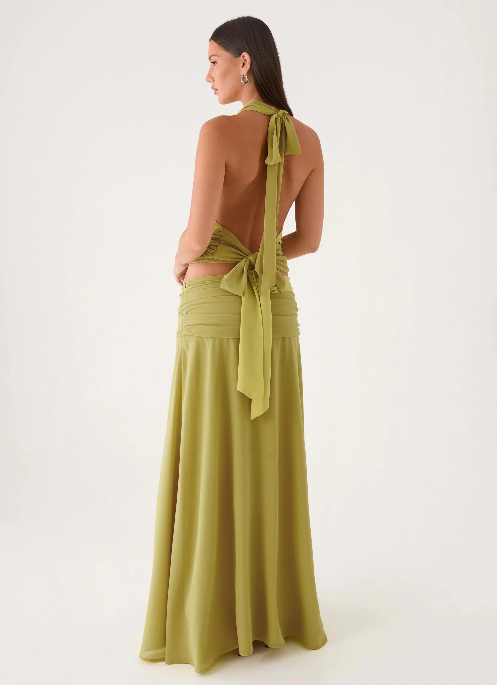 Willowmena Maxi Skirt - Lime - Image 3