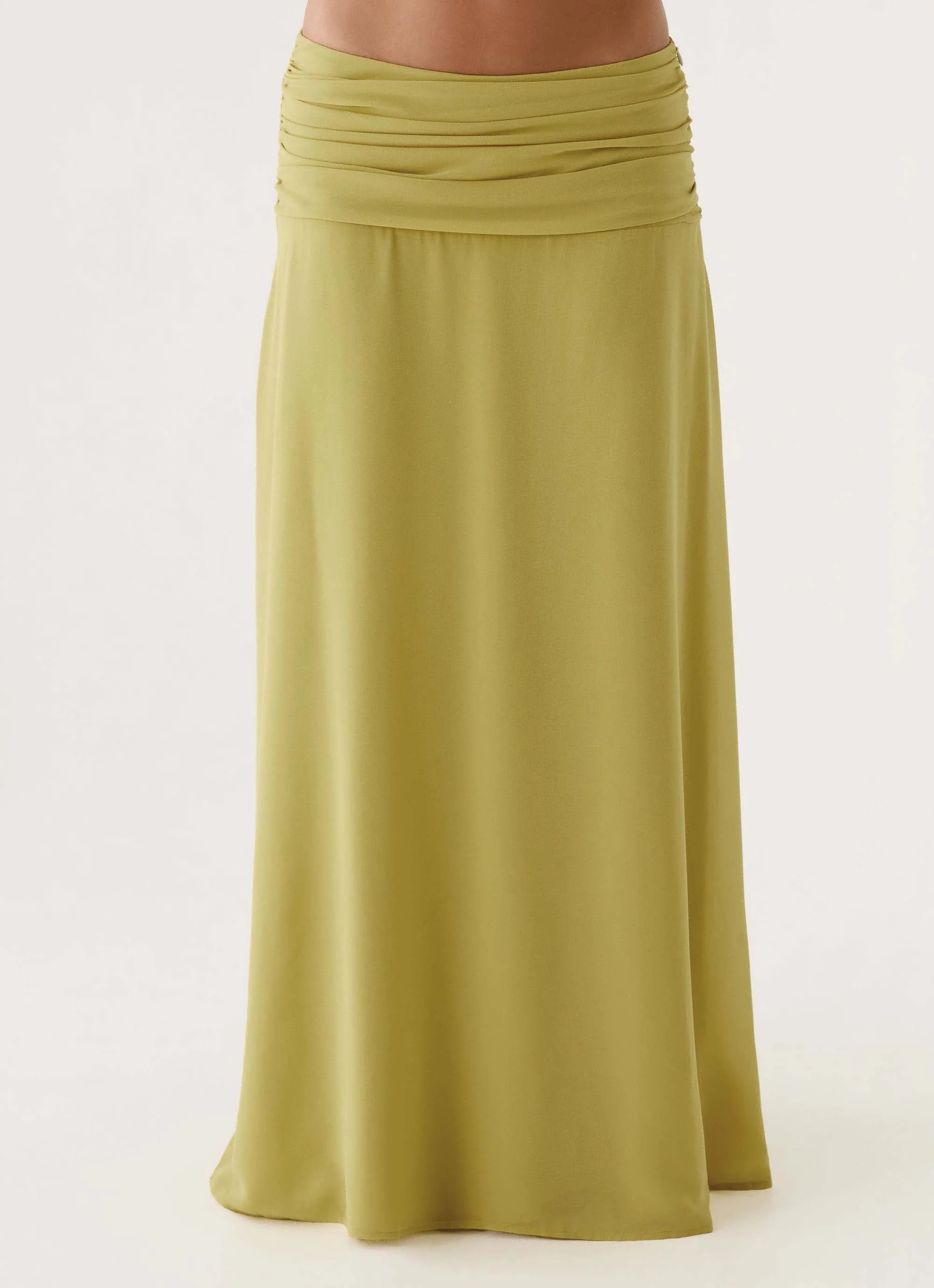 Willowmena Maxi Skirt - Lime - Image 4