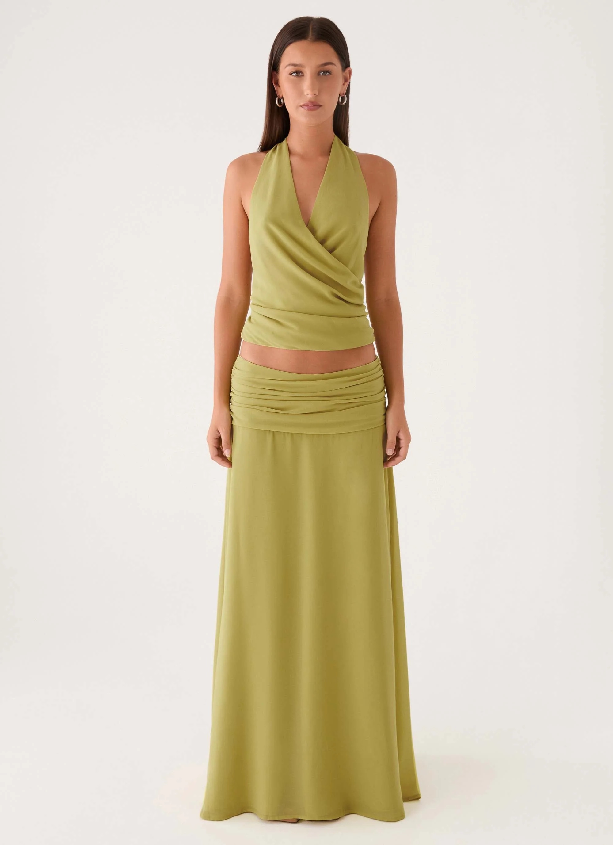 Willowmena Maxi Skirt - Lime - Image 5