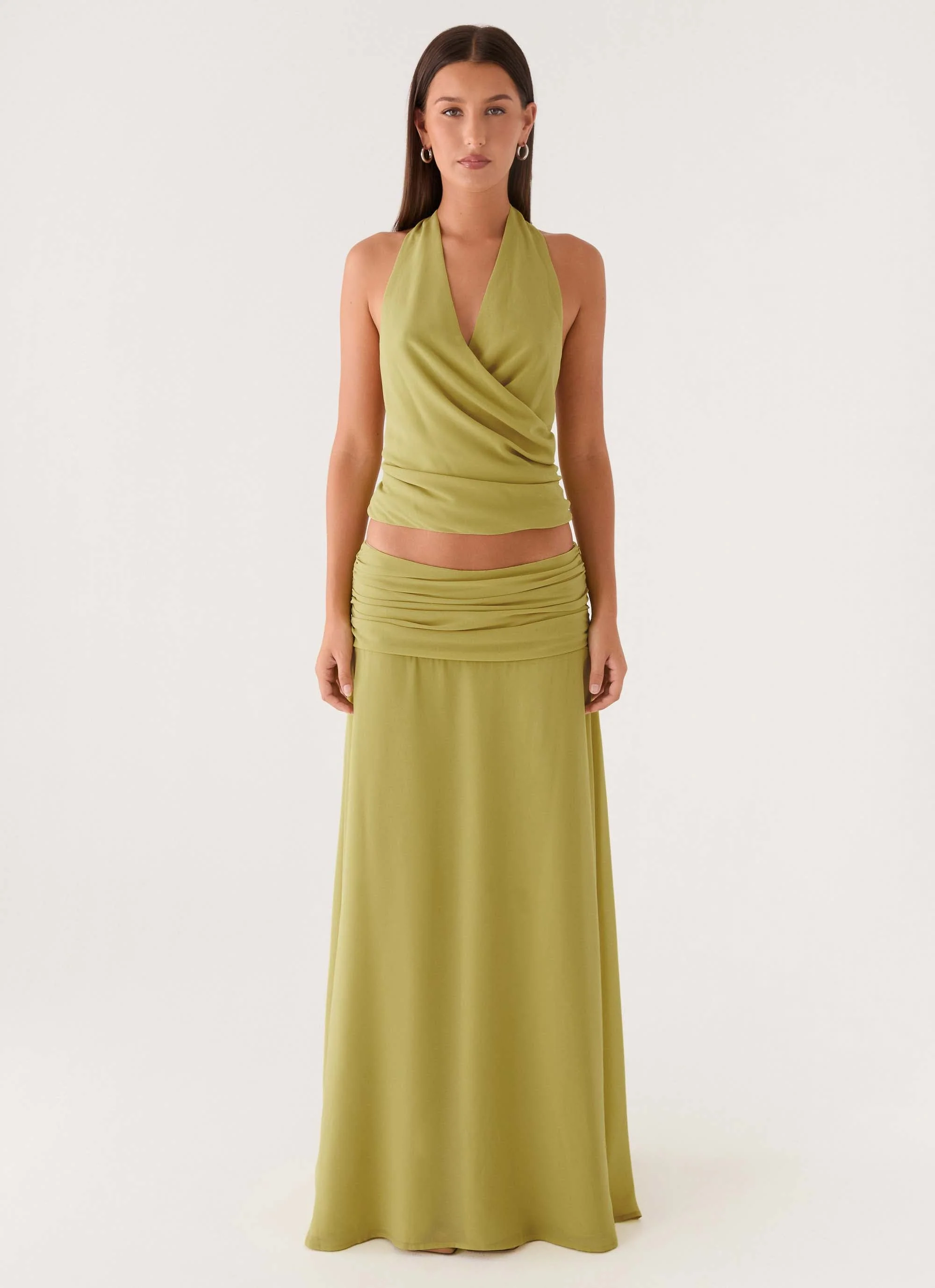 Willowmena Wrap Top - Lime - Image 4