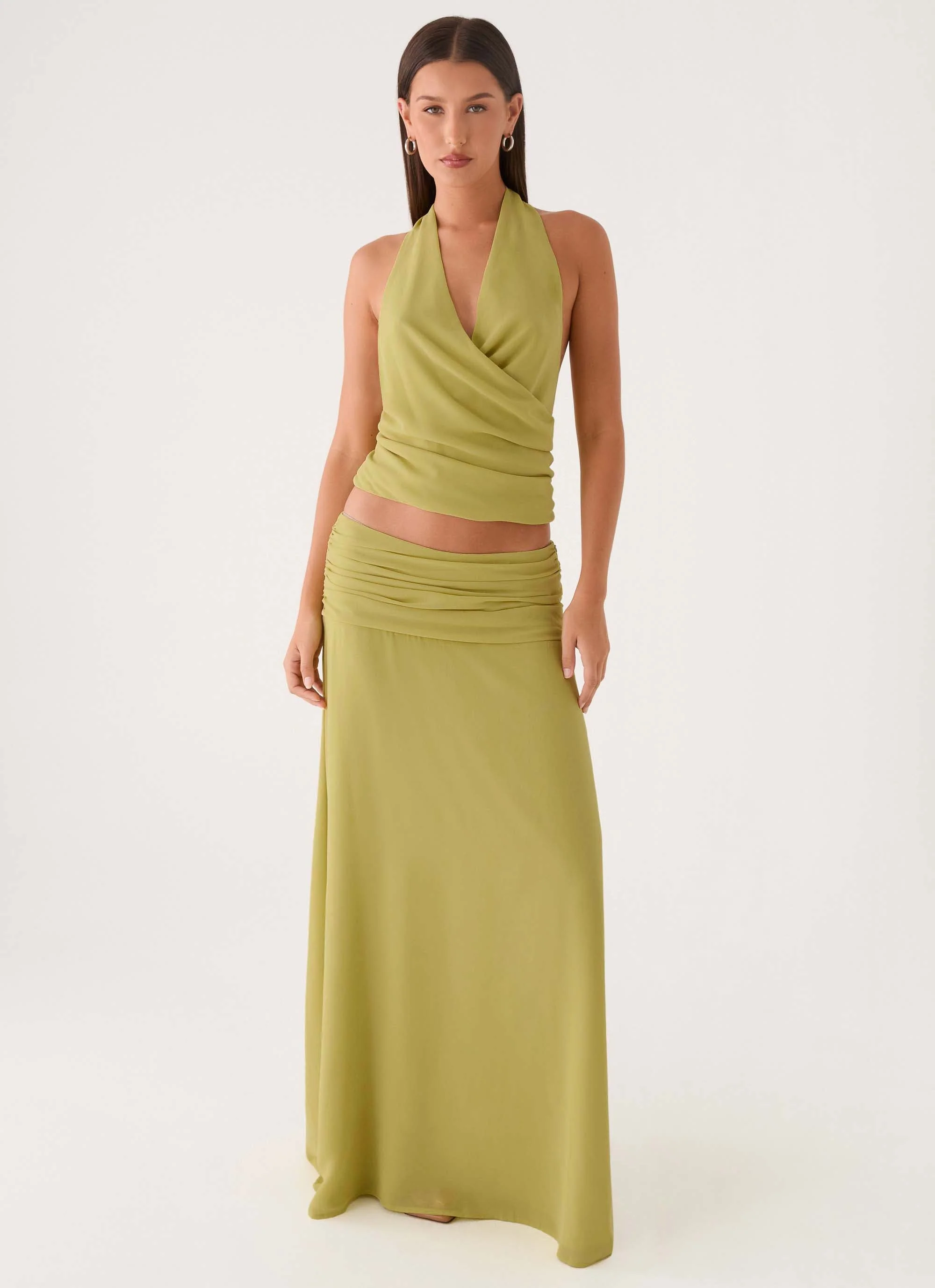 Willowmena Wrap Top - Lime - Image 6