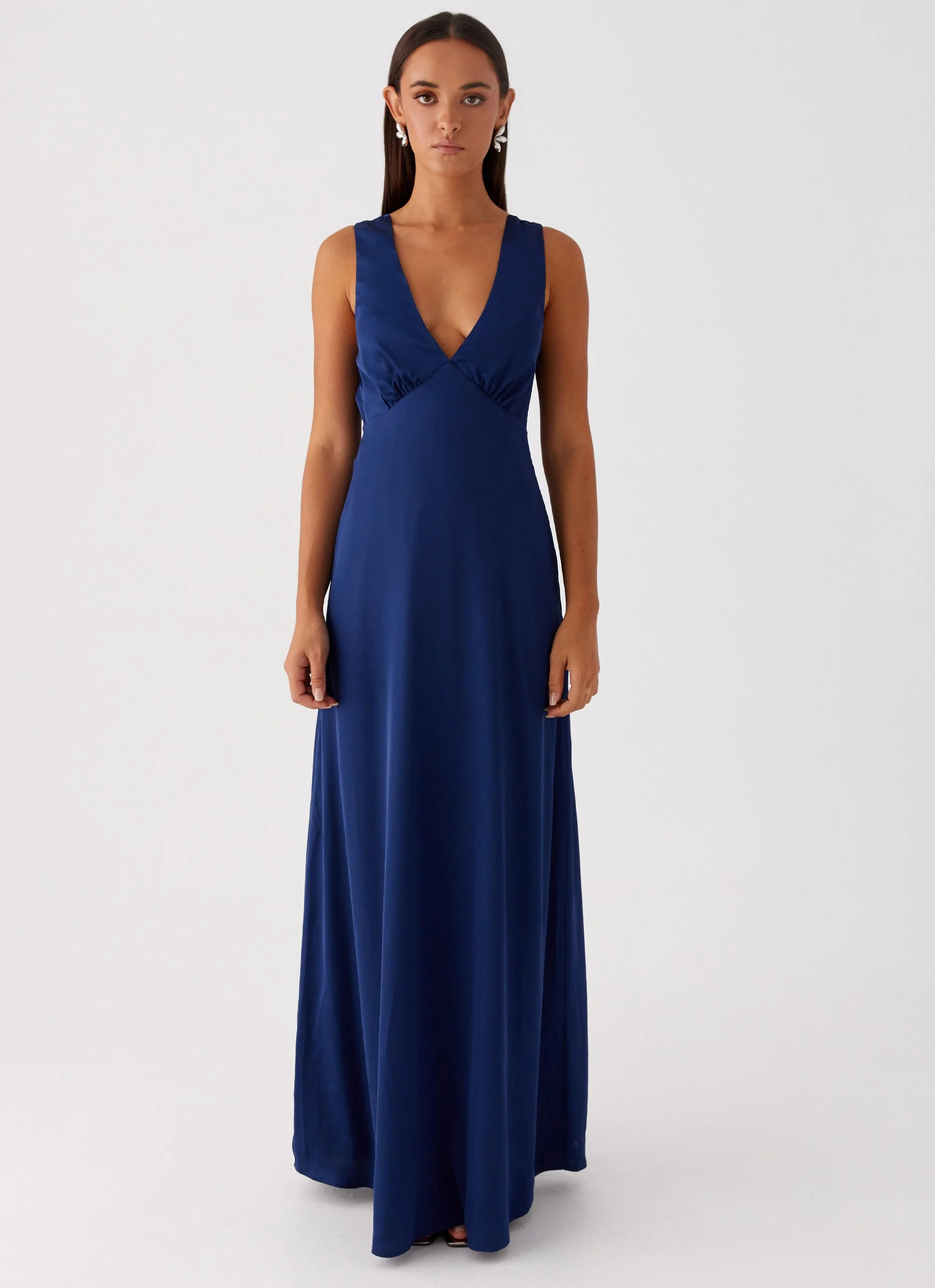 Winnie Cowl Back Maxi Dress - Navy - Image 3